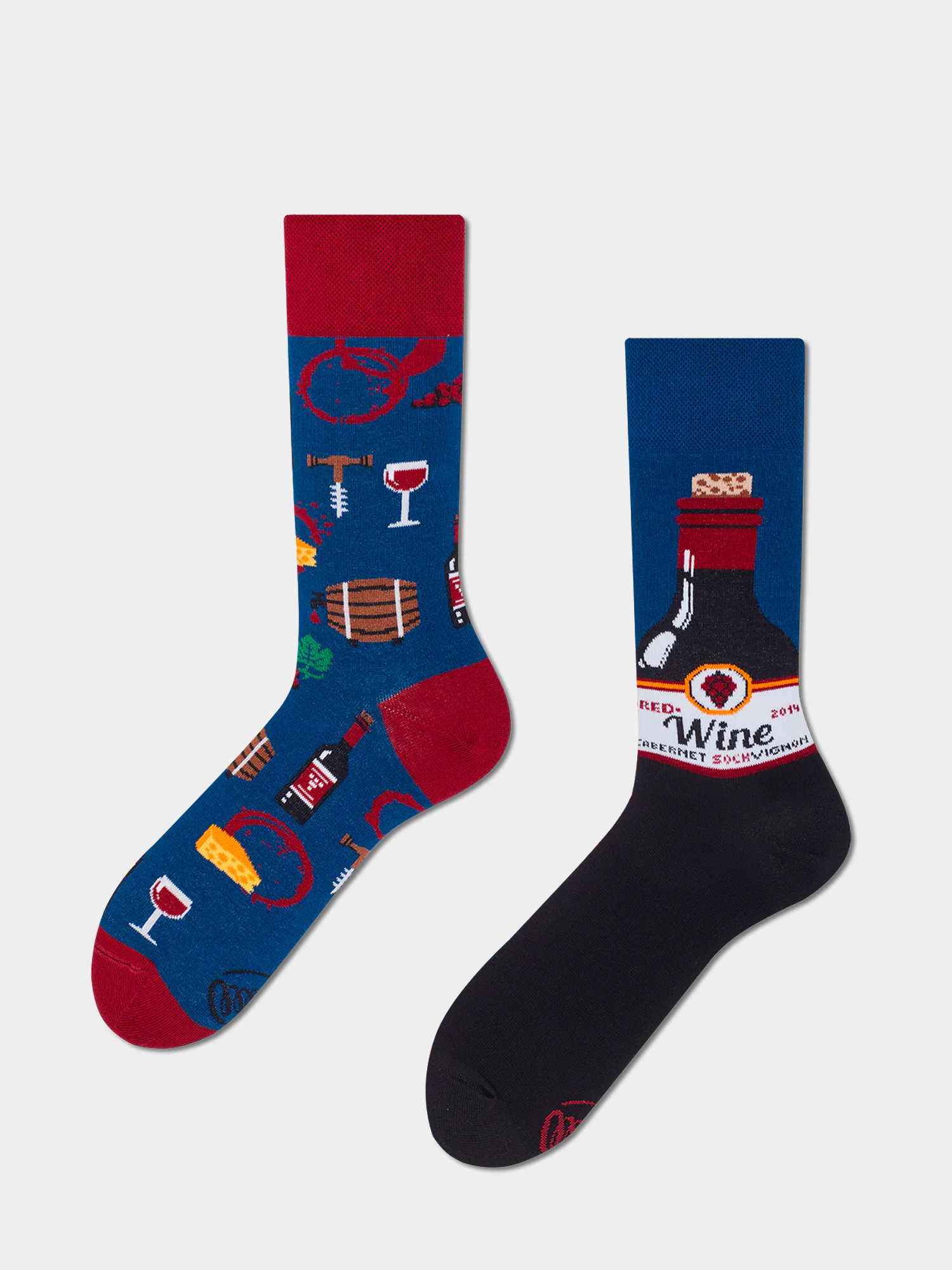 Many Mornings Cabernet Sockvignon Socks (navy/maroon)
