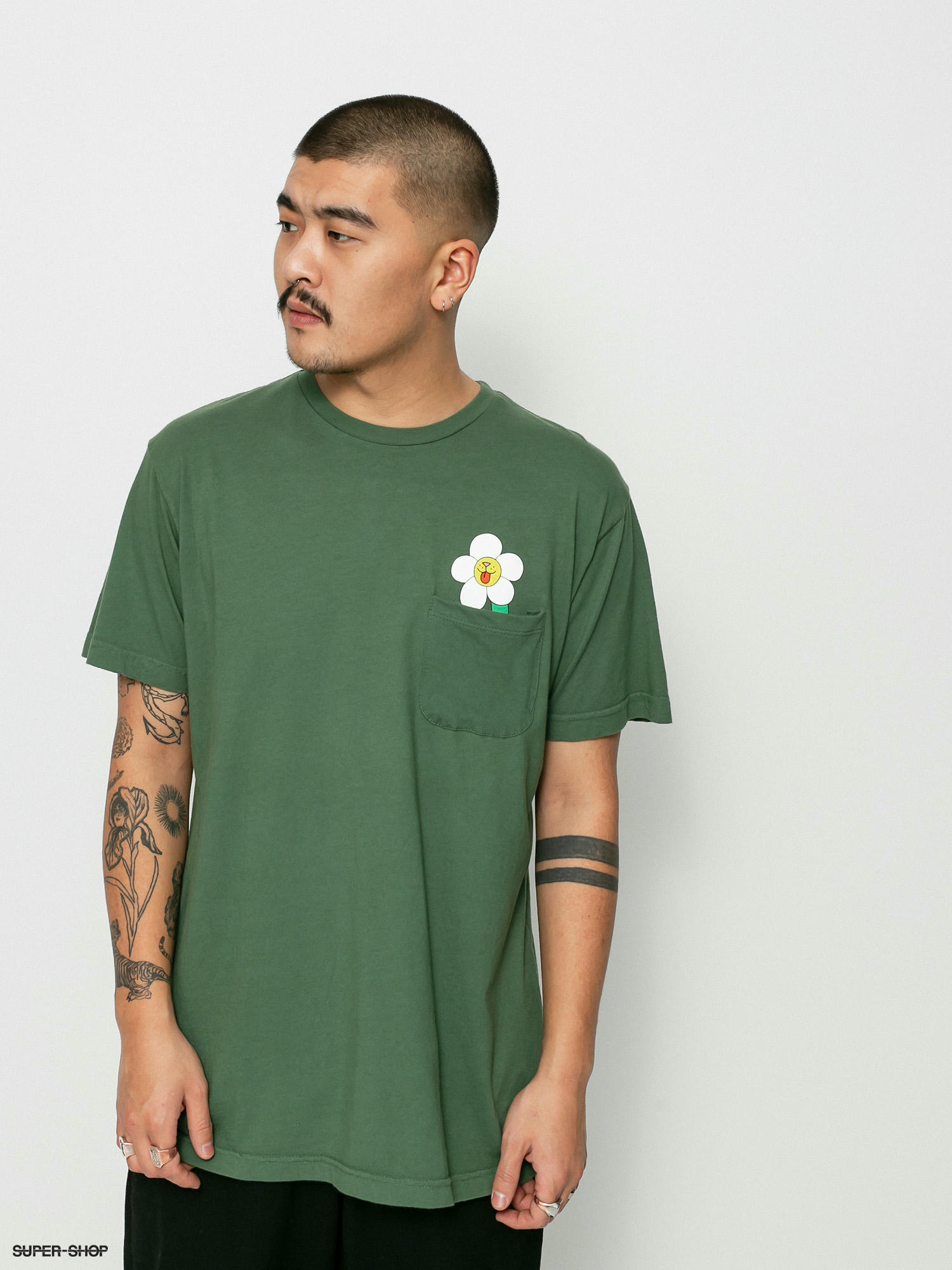 RipNDip Nerms Of A Feather Pocket T-shirt (olive)