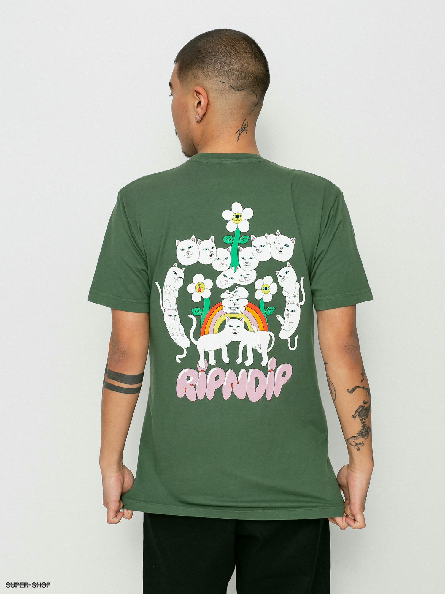 RipNDip Nerms Of A Feather Pocket T-shirt (olive)