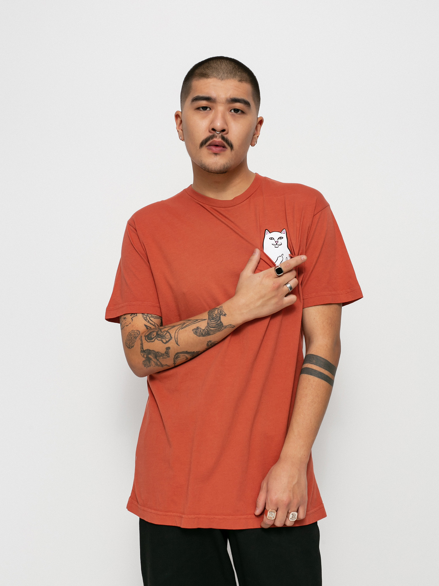 RipNDip Lord Nermal Pocket T-shirt (clay)