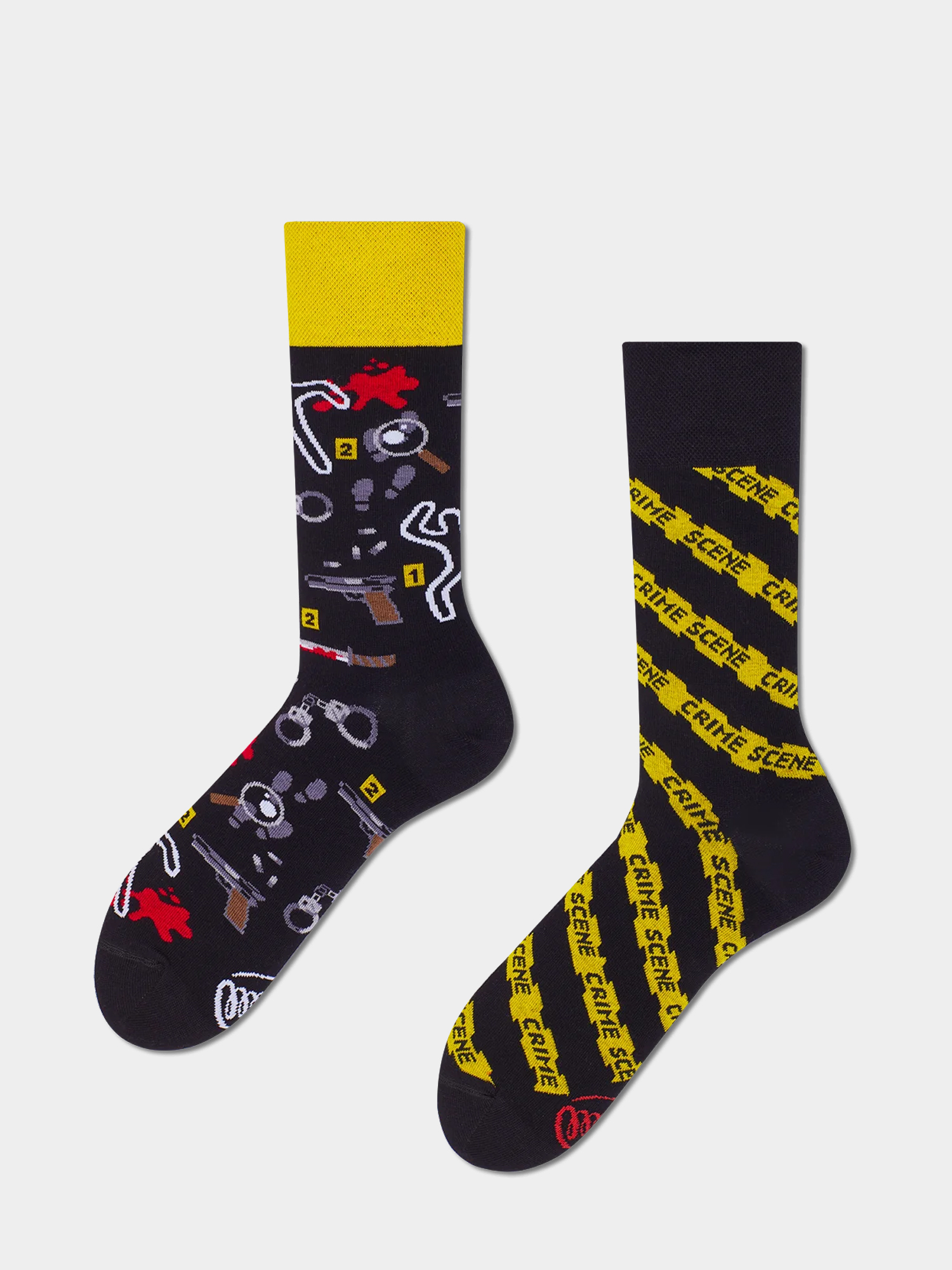 Many Mornings Clue Detective Socken (black/yellow)