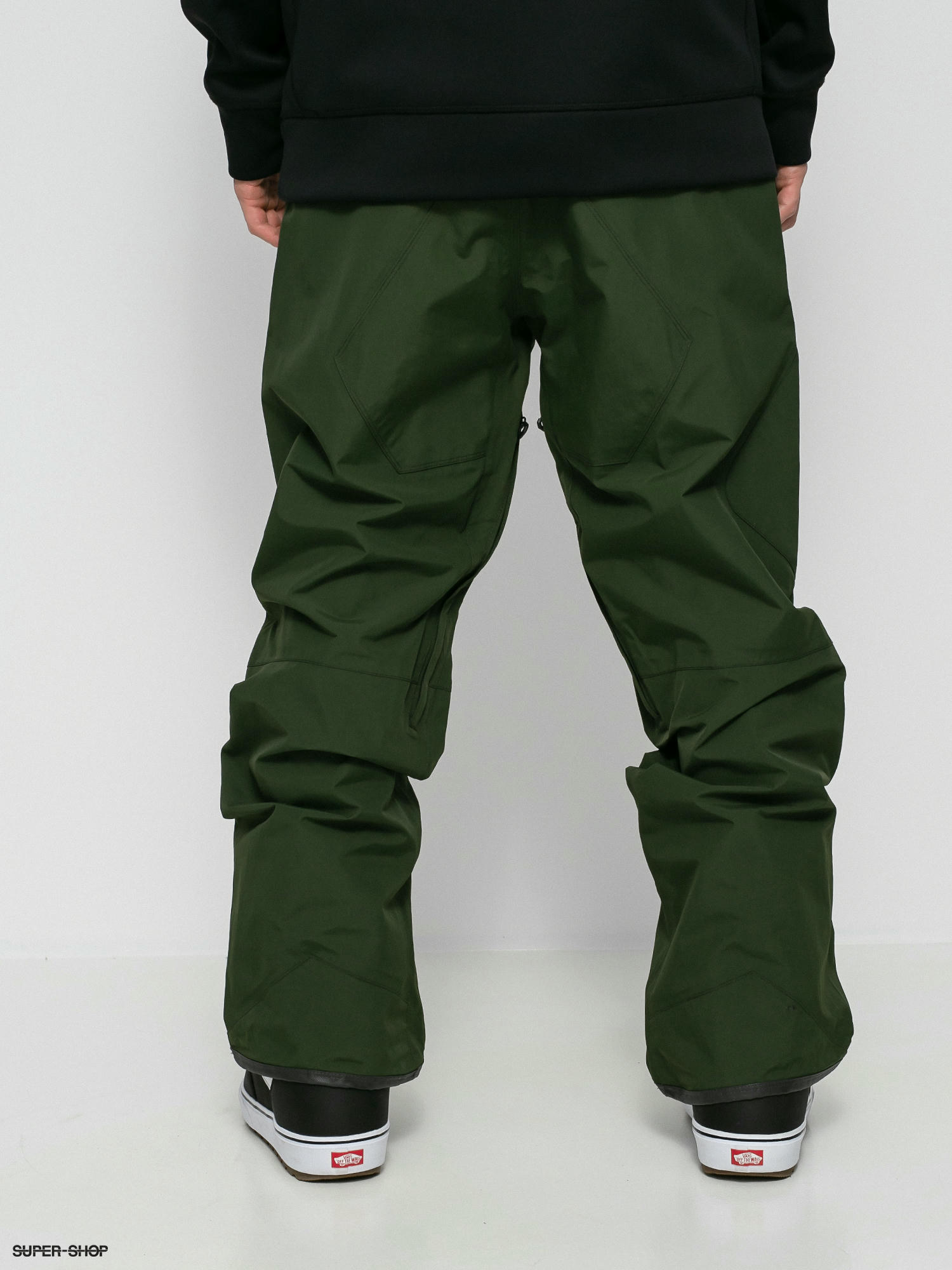 dark green snow pants