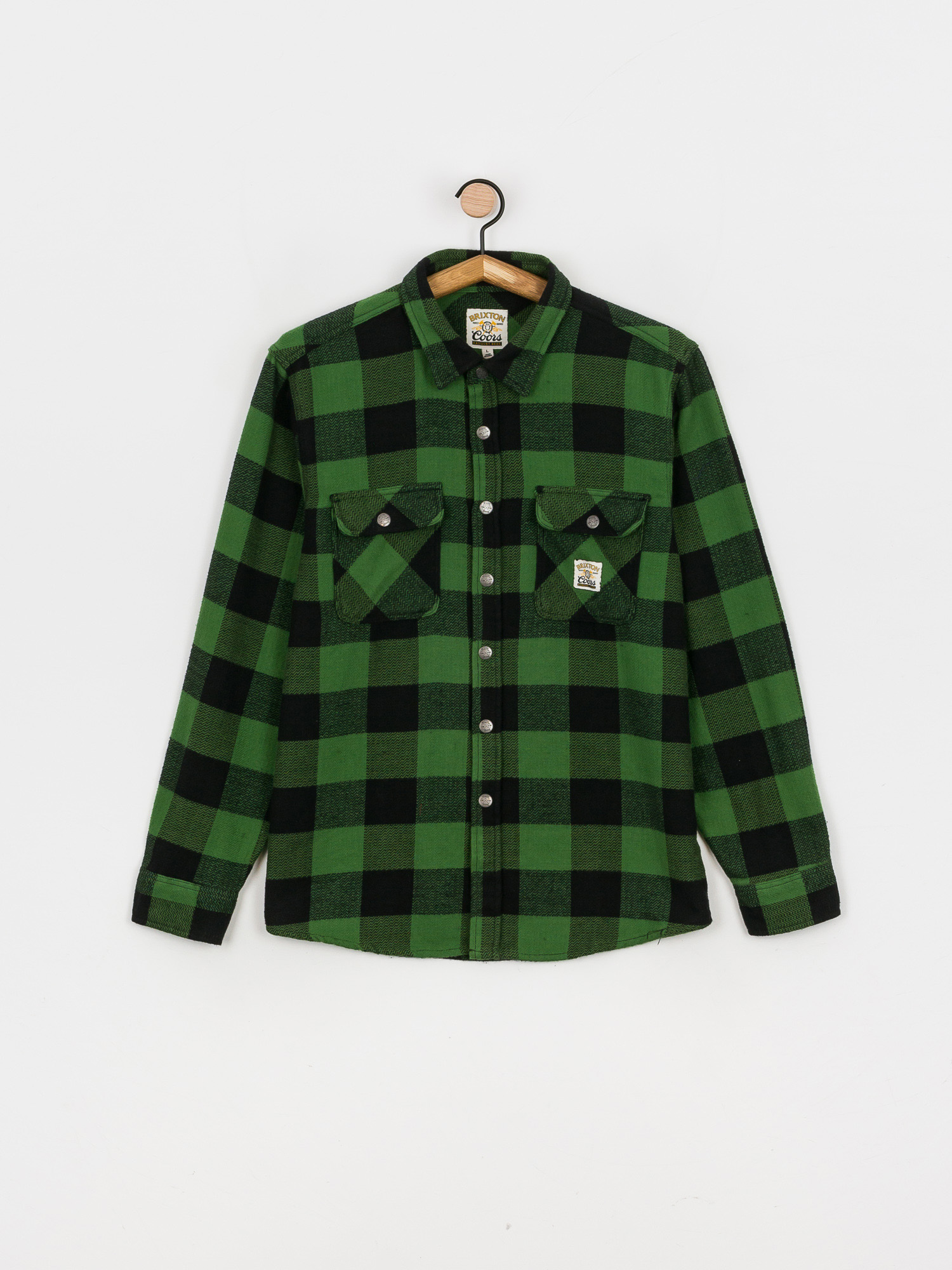 Brixton Coors Pow Bowery Flannel Ls Hemd (pine green)