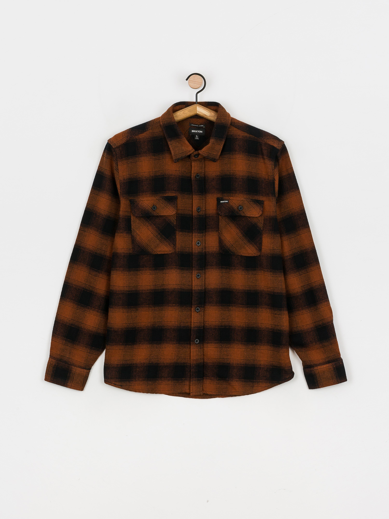Brixton Bowery Flannel Ls Shirt (burnt orange)