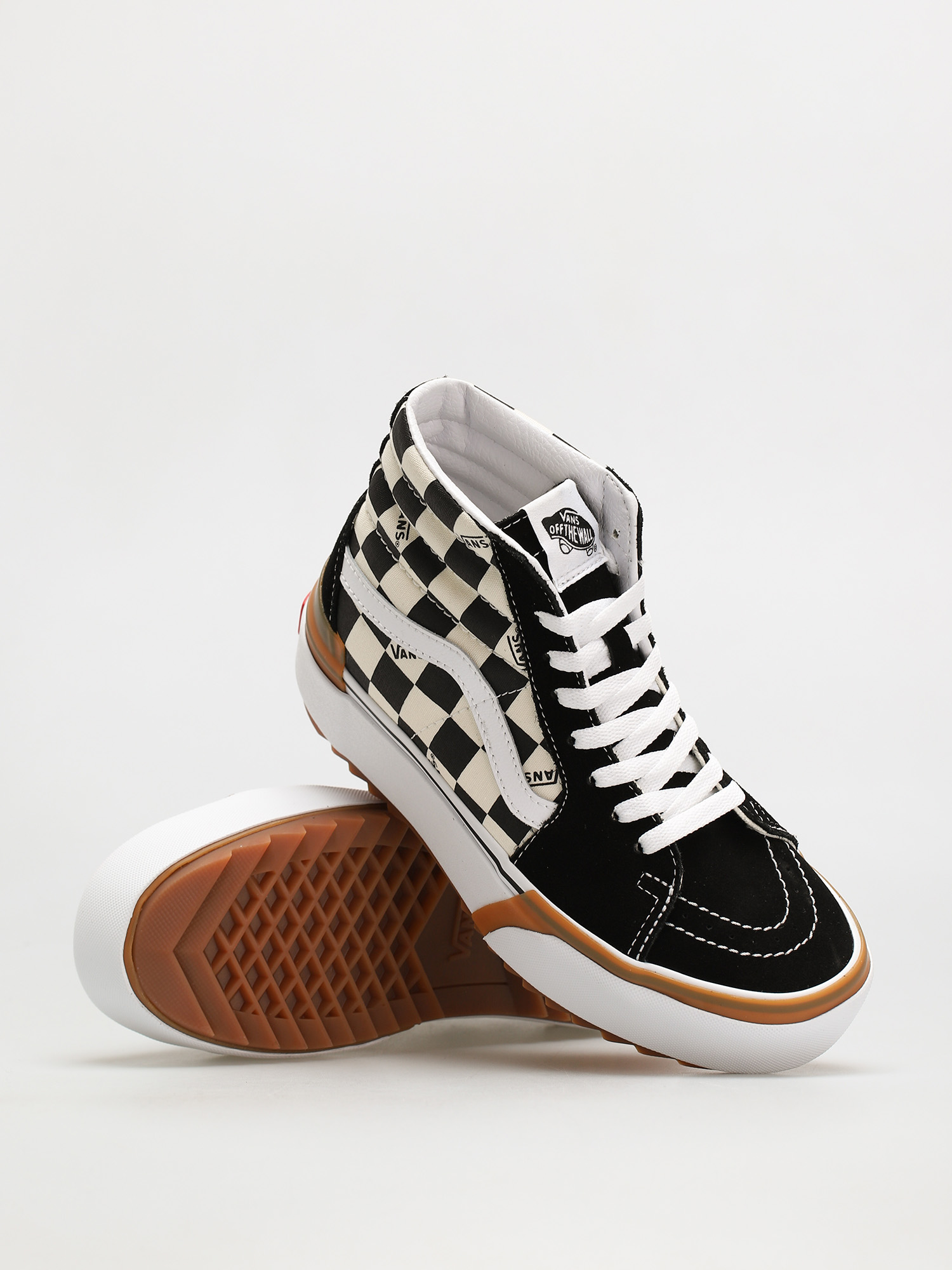 Checkerboard Vans Stacked Sk8 Checkered Era Stacked Check Platform