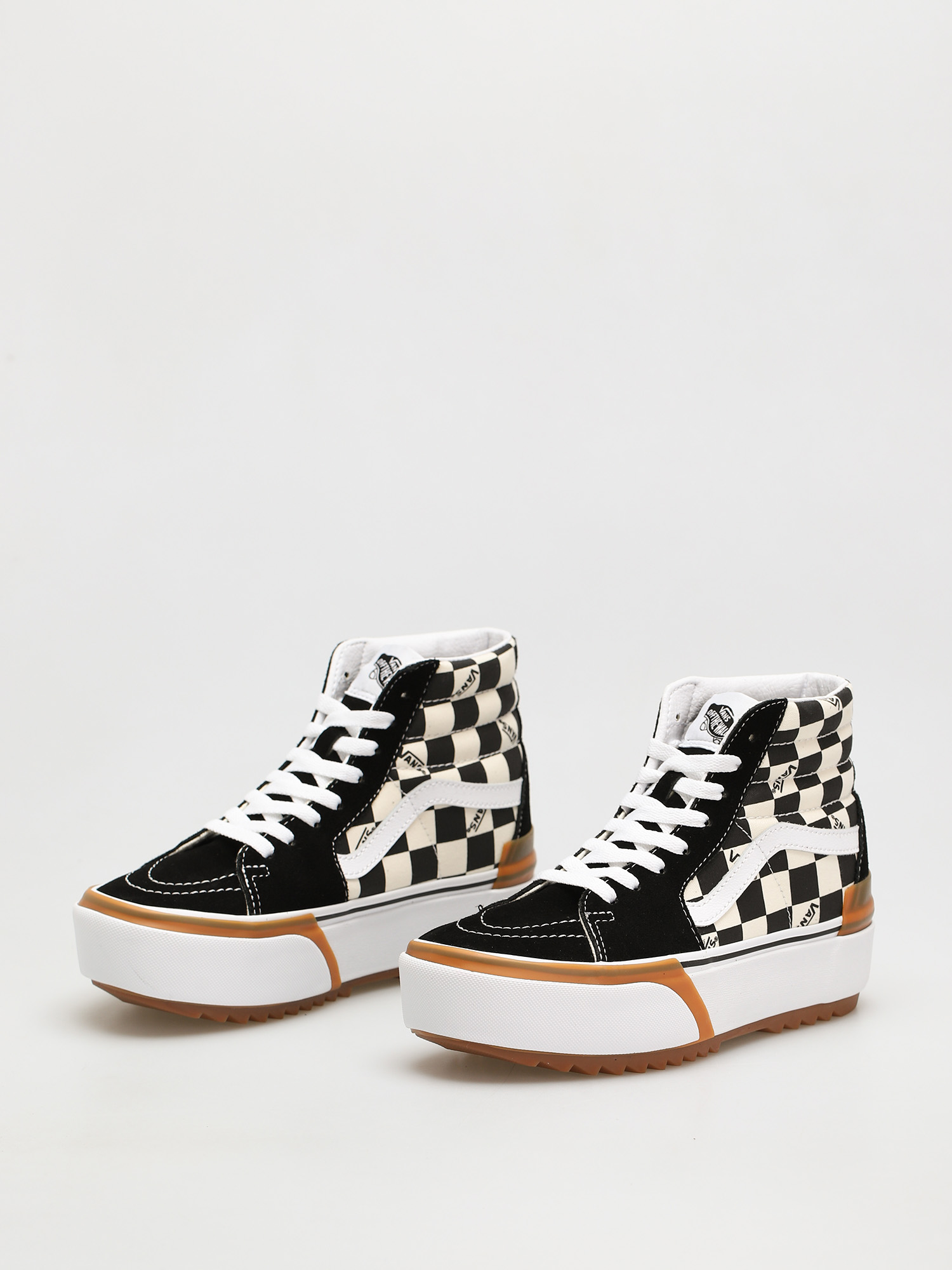 Vans Sk8 Hi Stacked Shoes (checkerboard/multi/true white)