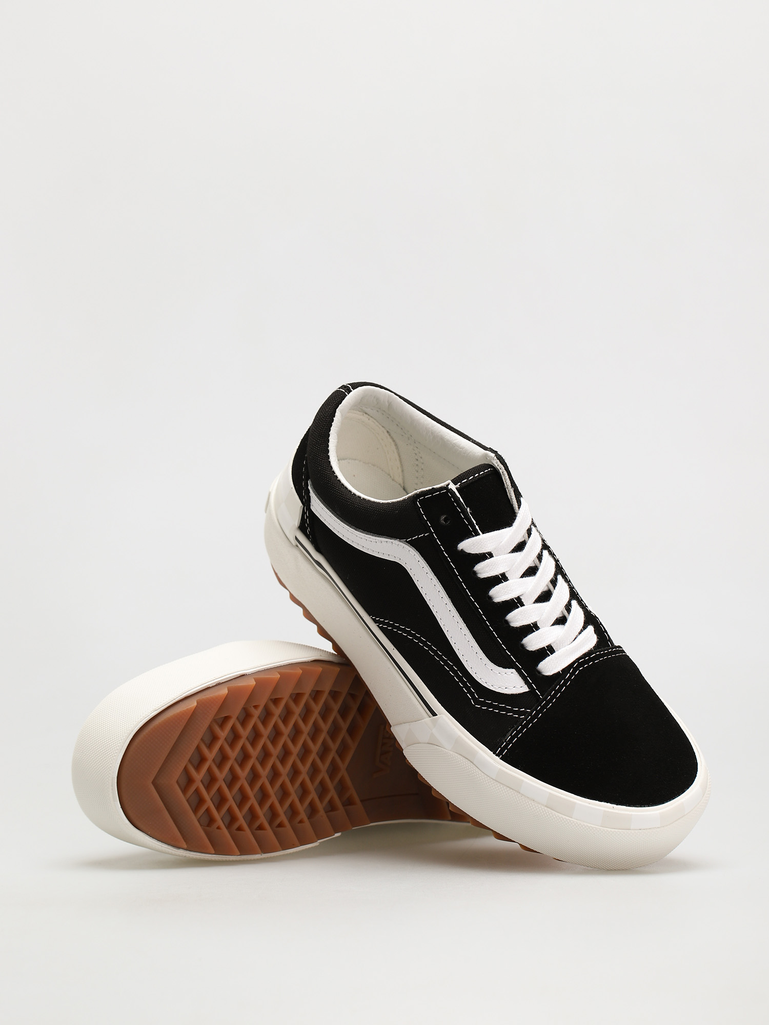 Vans Old Skool Stacked Shoes black (suede/canvas/black/blanc de