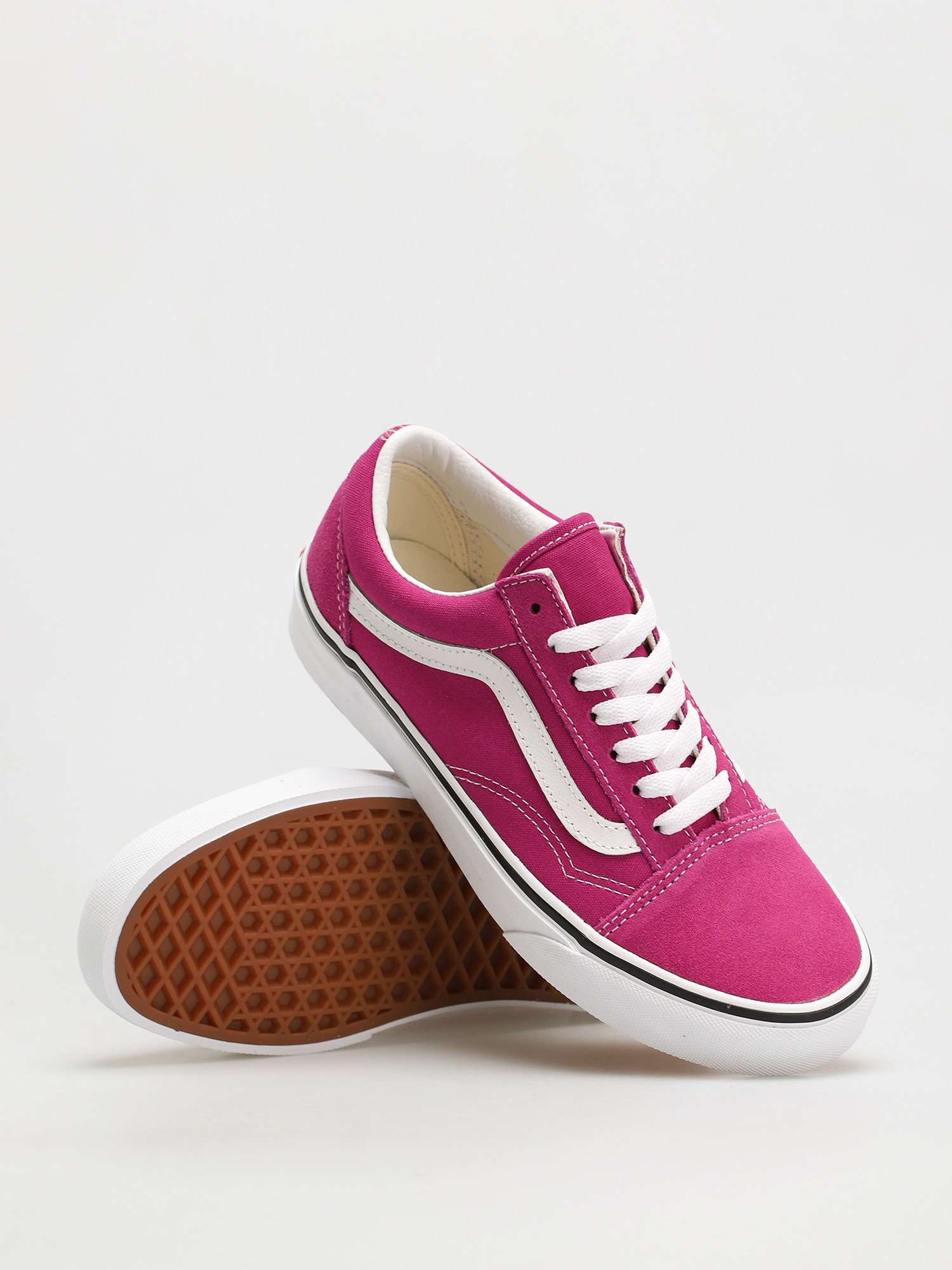 Vans Old Skool Schuhe (fuchsia red/true white)