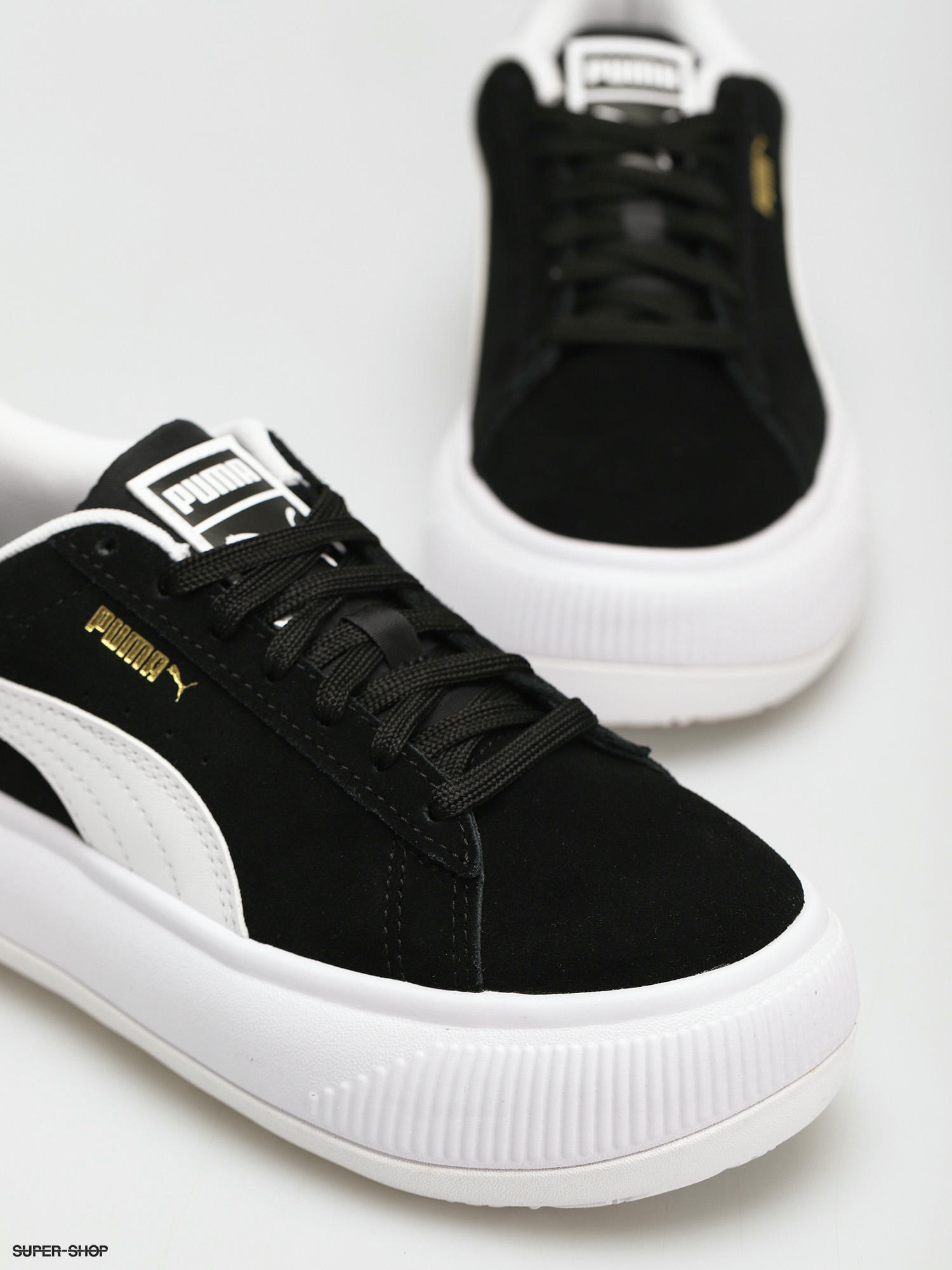 puma black shoes white sole