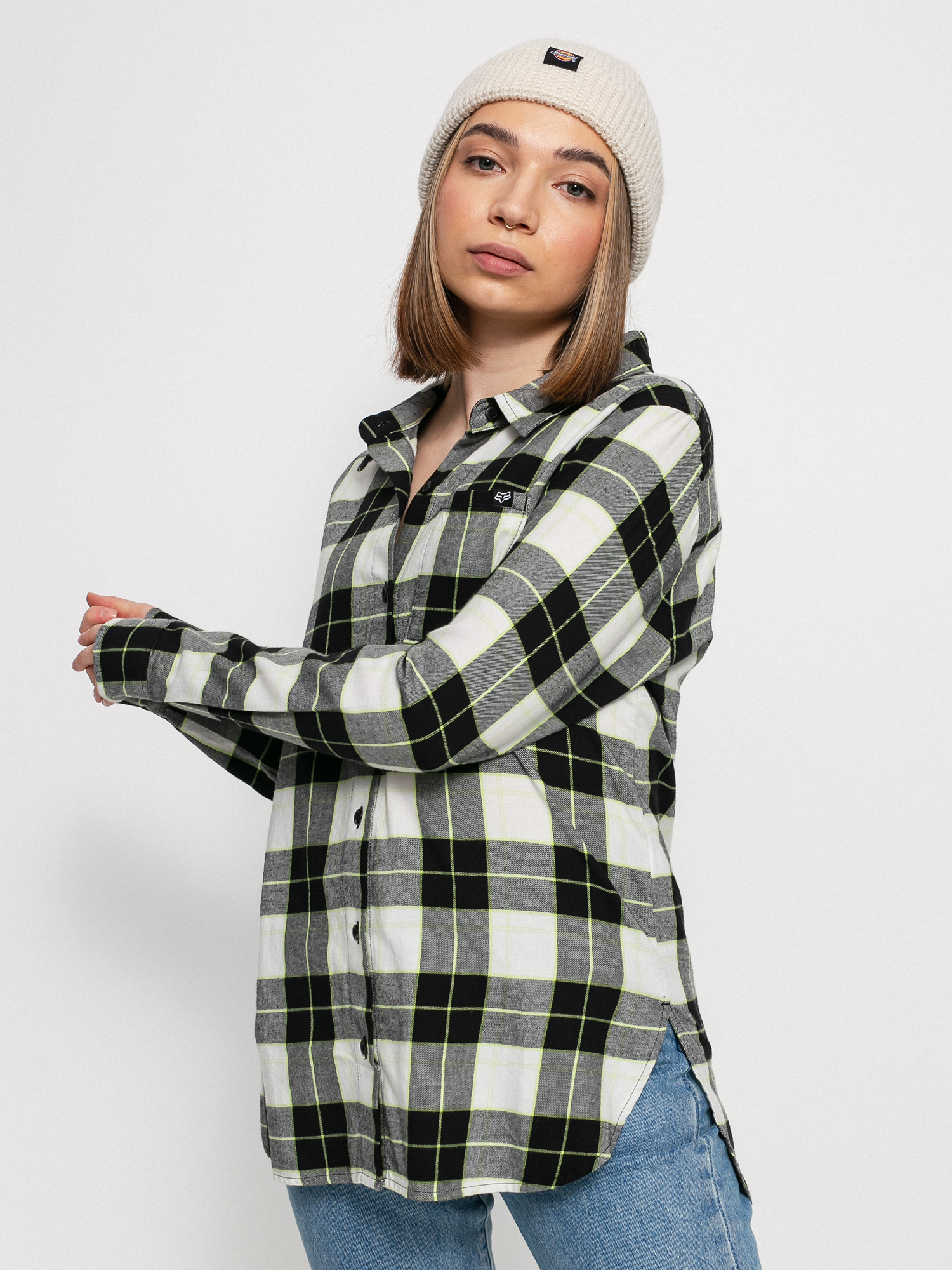 Fox Pines Flannel Shirt Wmn (lt gry)