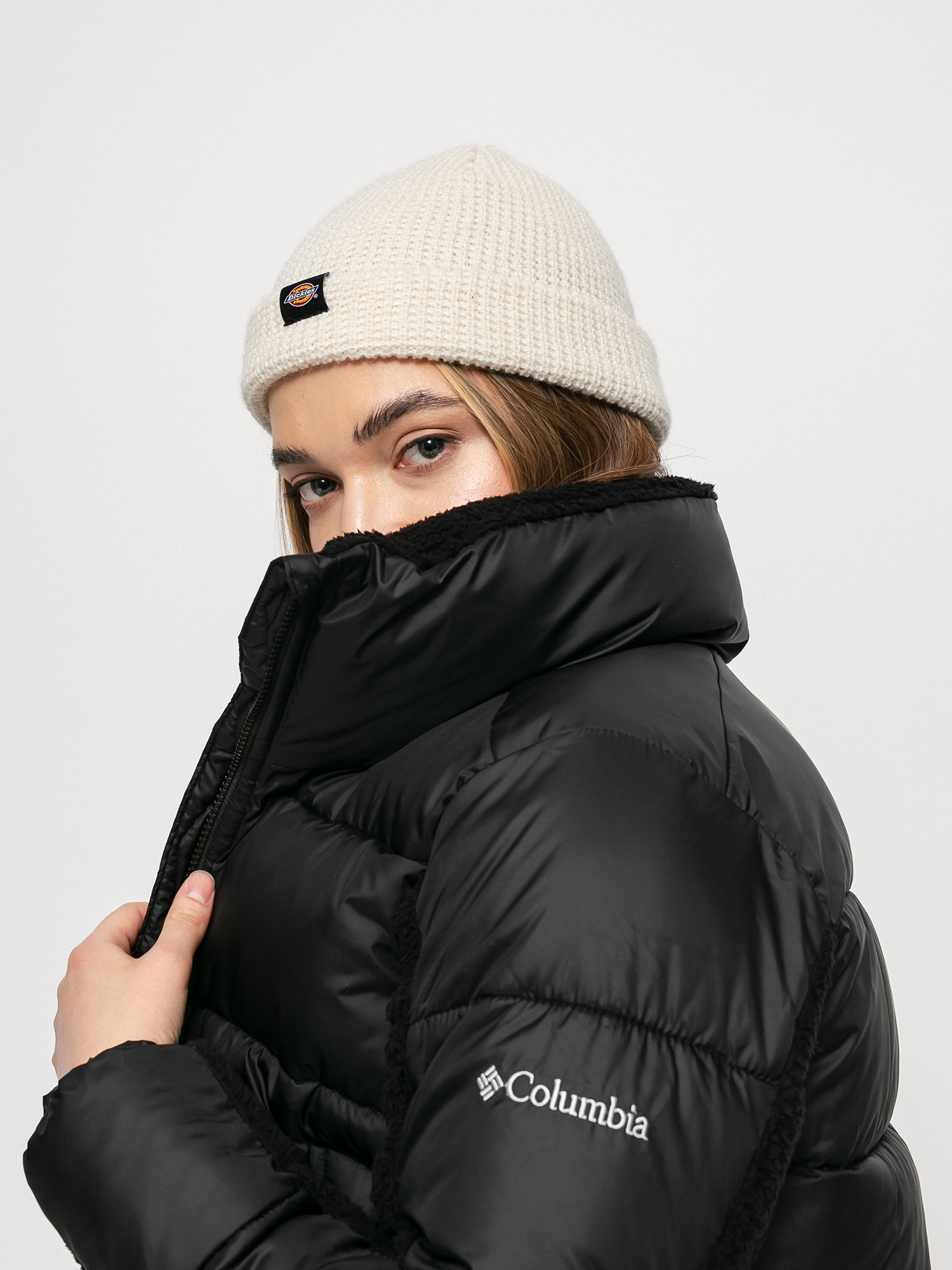 columbia leadbetter point sherpa jacket in cream