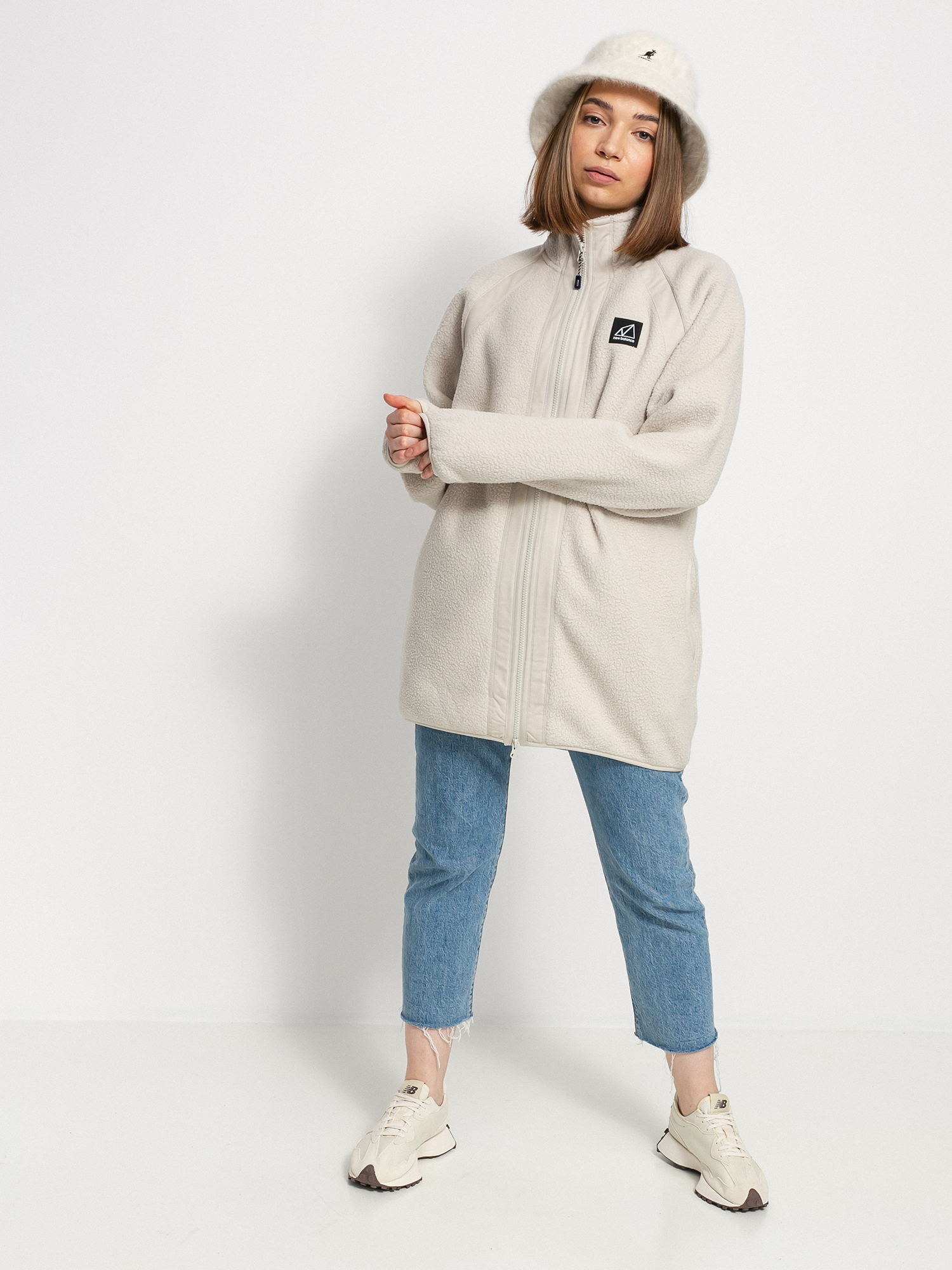 Womens New Balance All Terrain Sweatshirt (timberwolf)