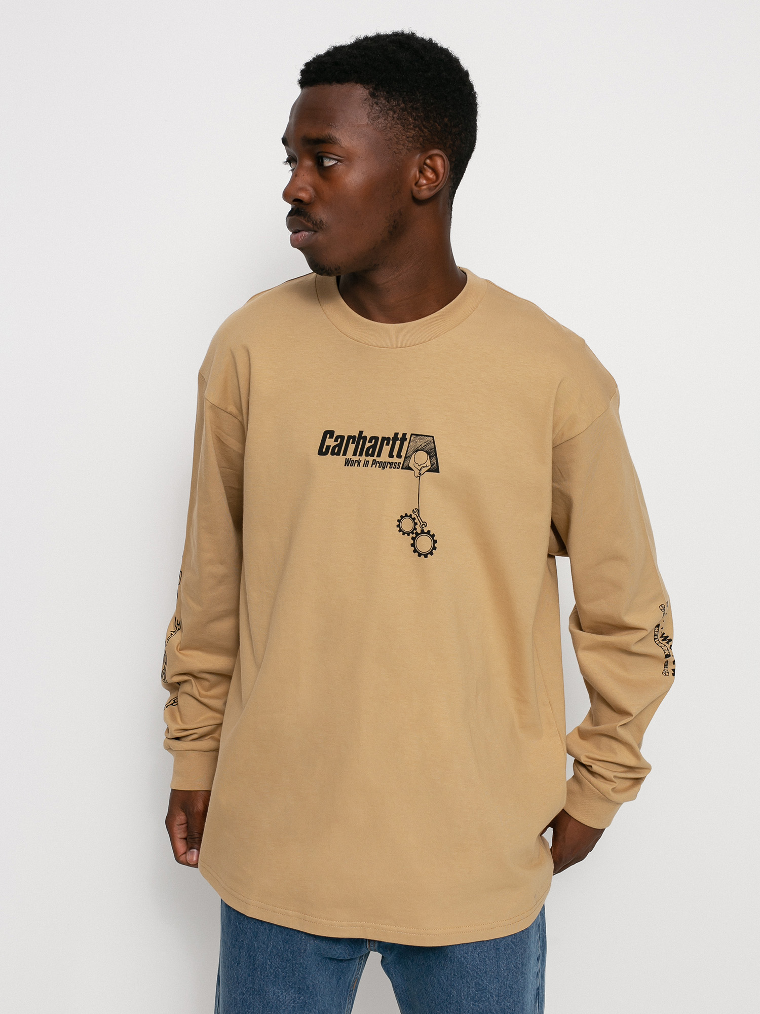 carhartt long sleeve brown