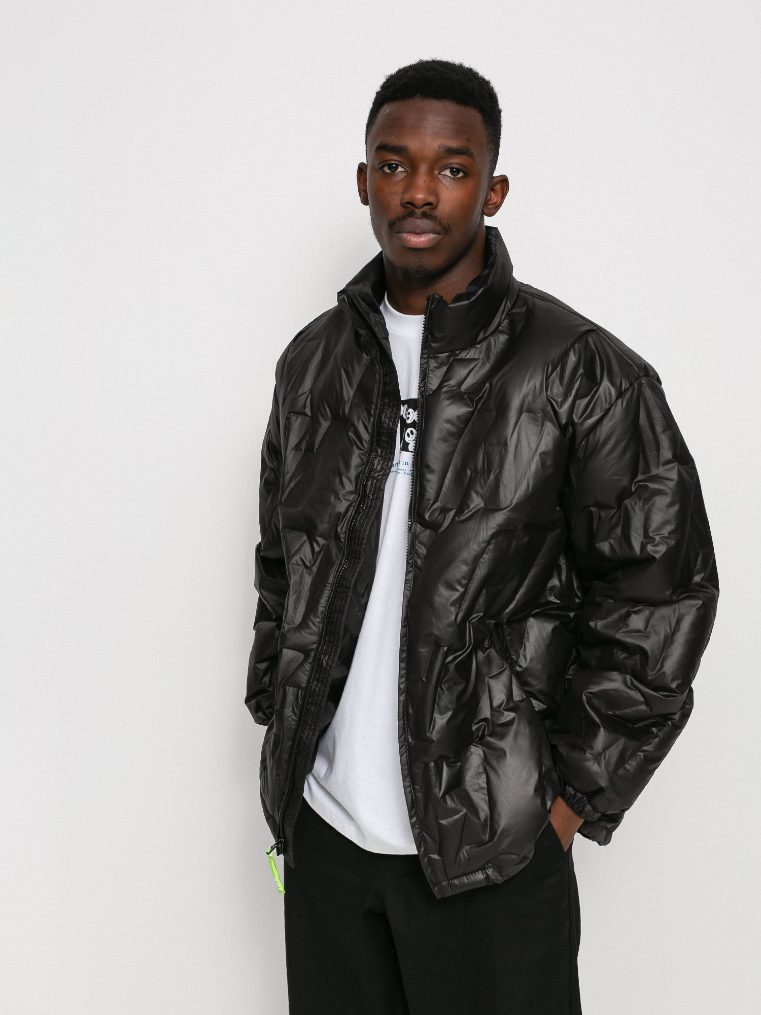 HUF Monogram Puffer Jacket (black)