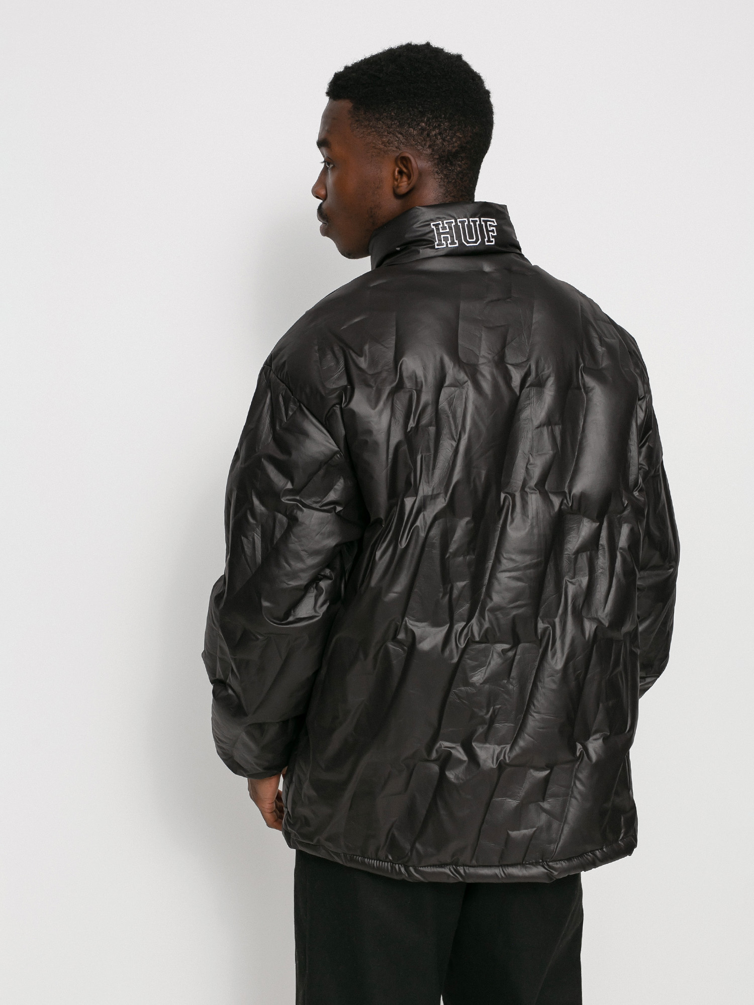 HUF Monogram Puffer Jacket (black)