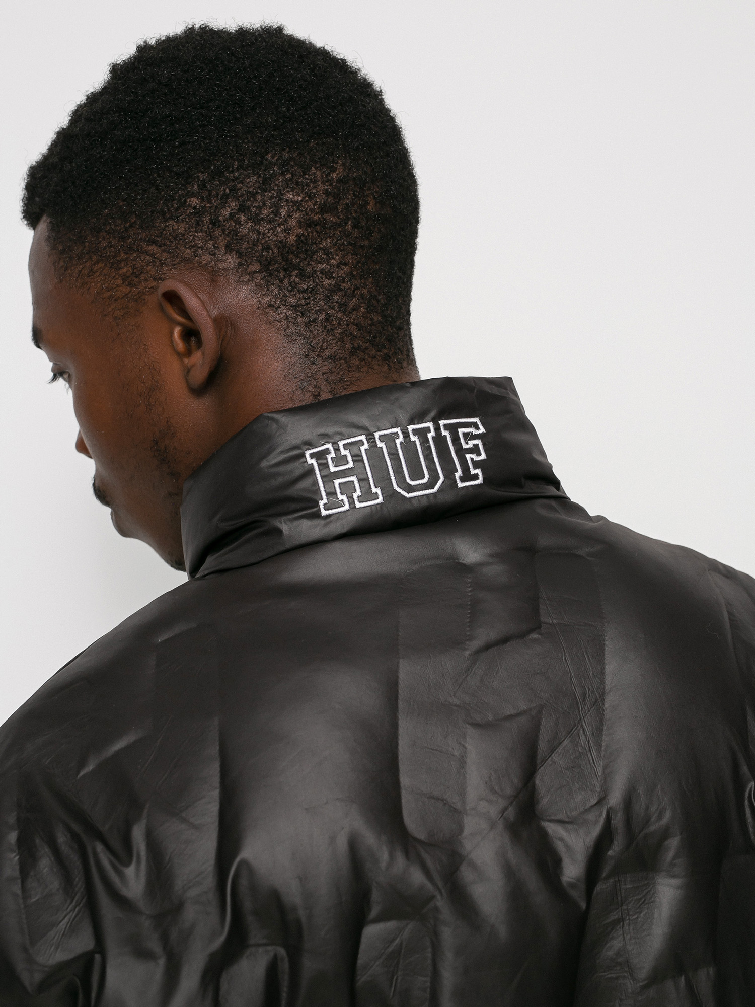 HUF Monogram Puffer Jacket (black)