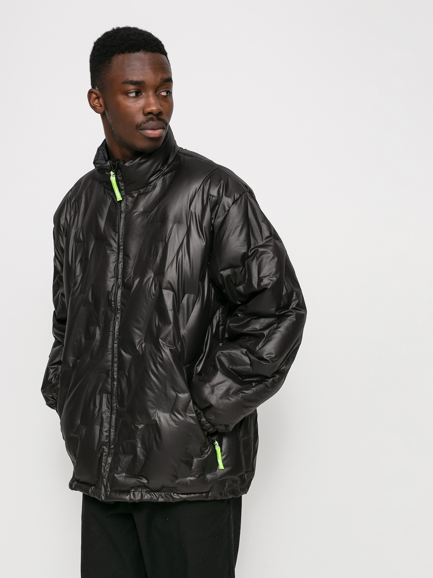 HUF Monogram Puffer Jacket (black)