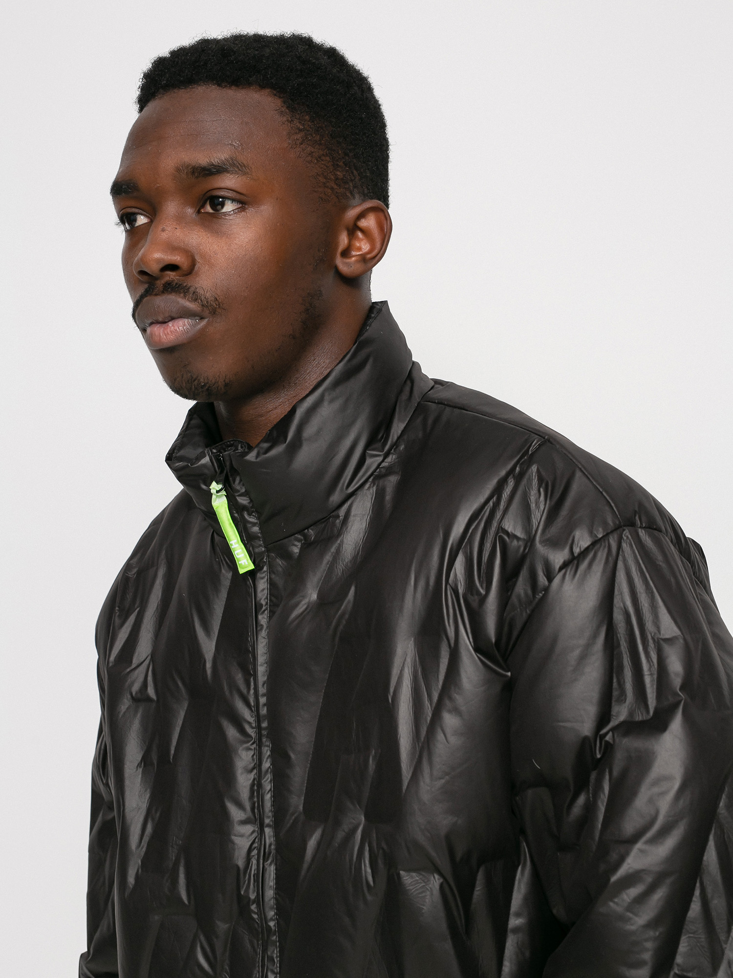 HUF Monogram Puffer Jacket (black)