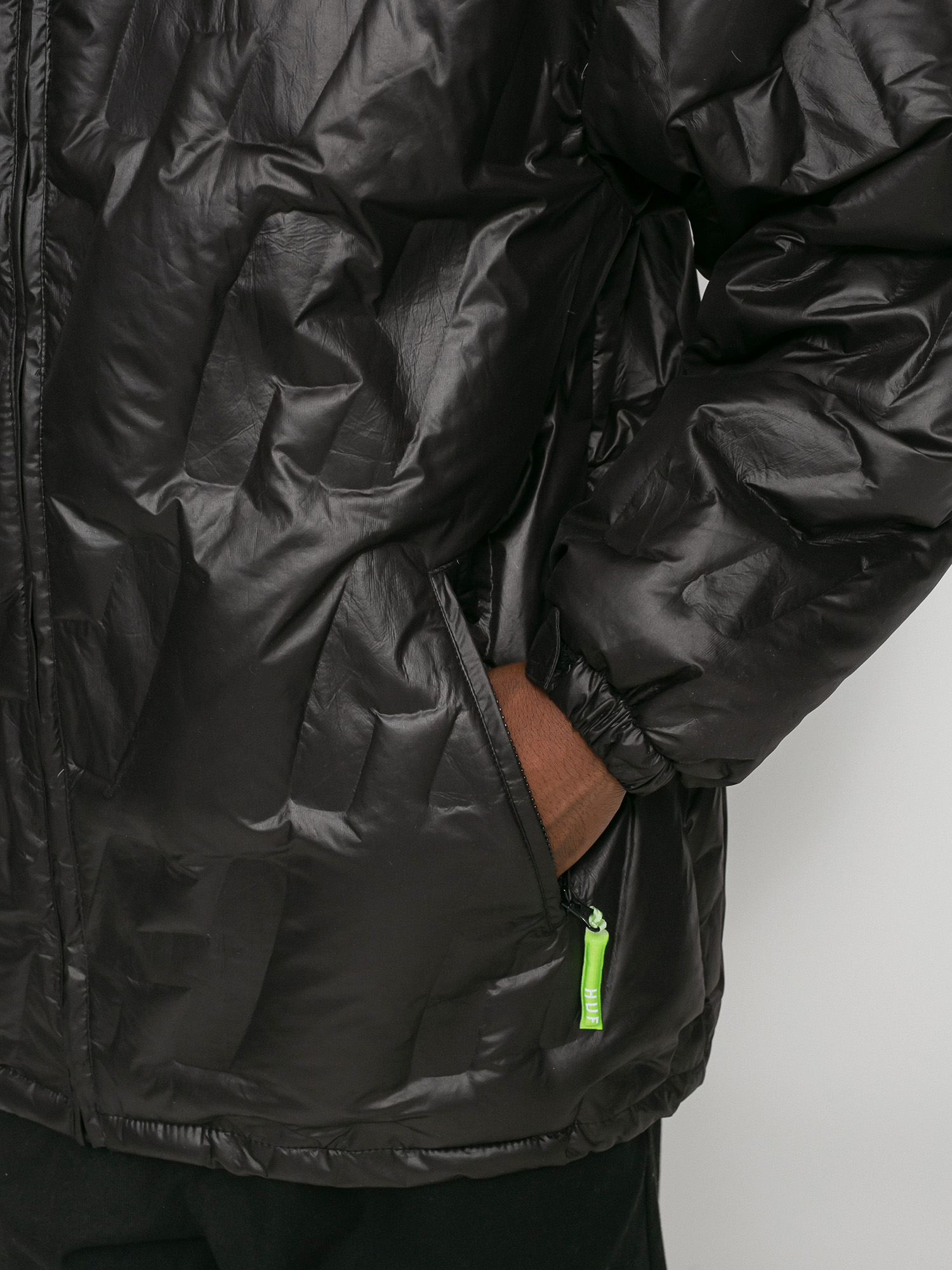 HUF Monogram Puffer Jacket (black)