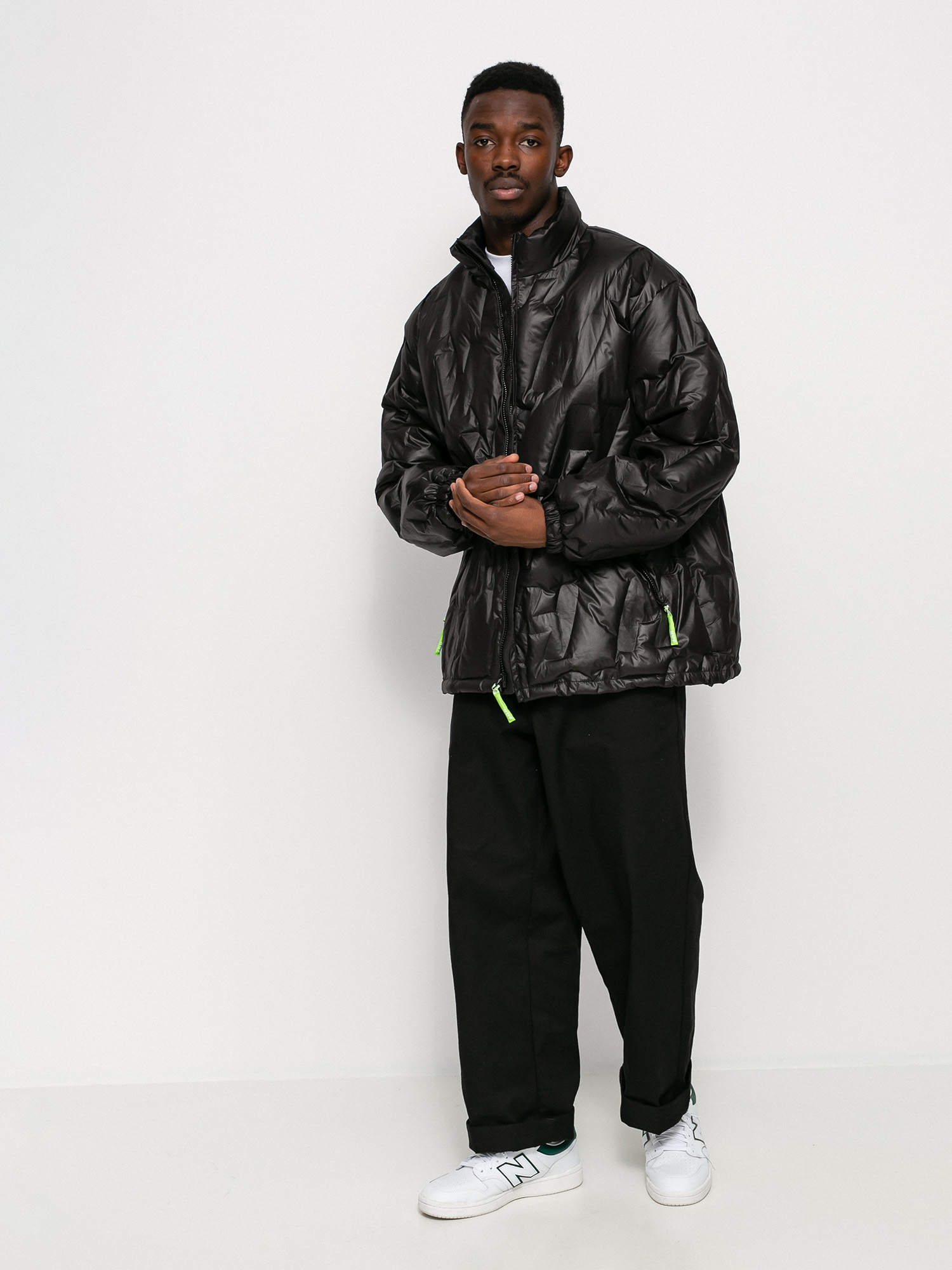 HUF Monogram Puffer Jacket (black)