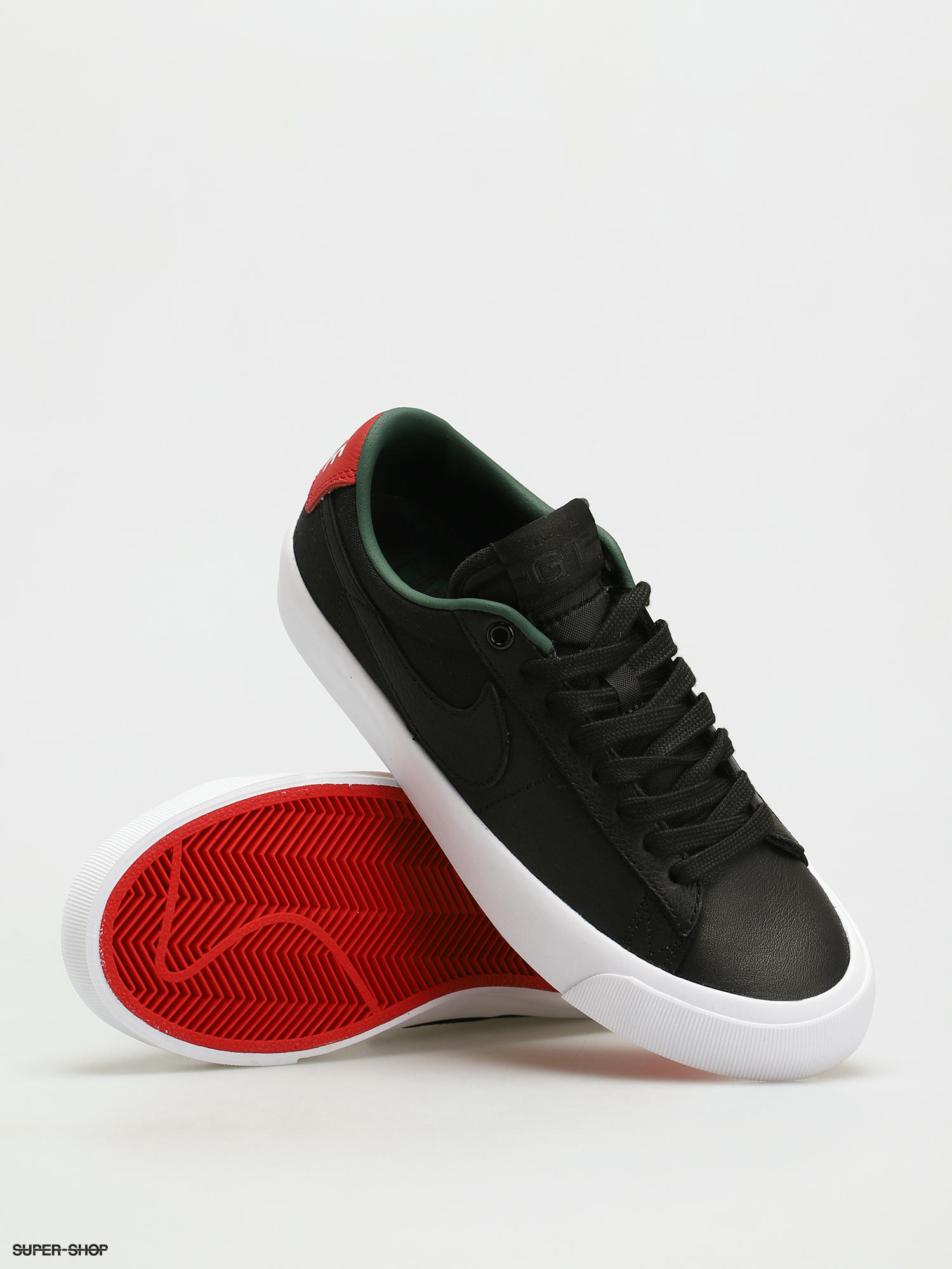 Nike SB Zoom Blazer Low Pro Gt Premium Shoes (black/black varsity red fir)