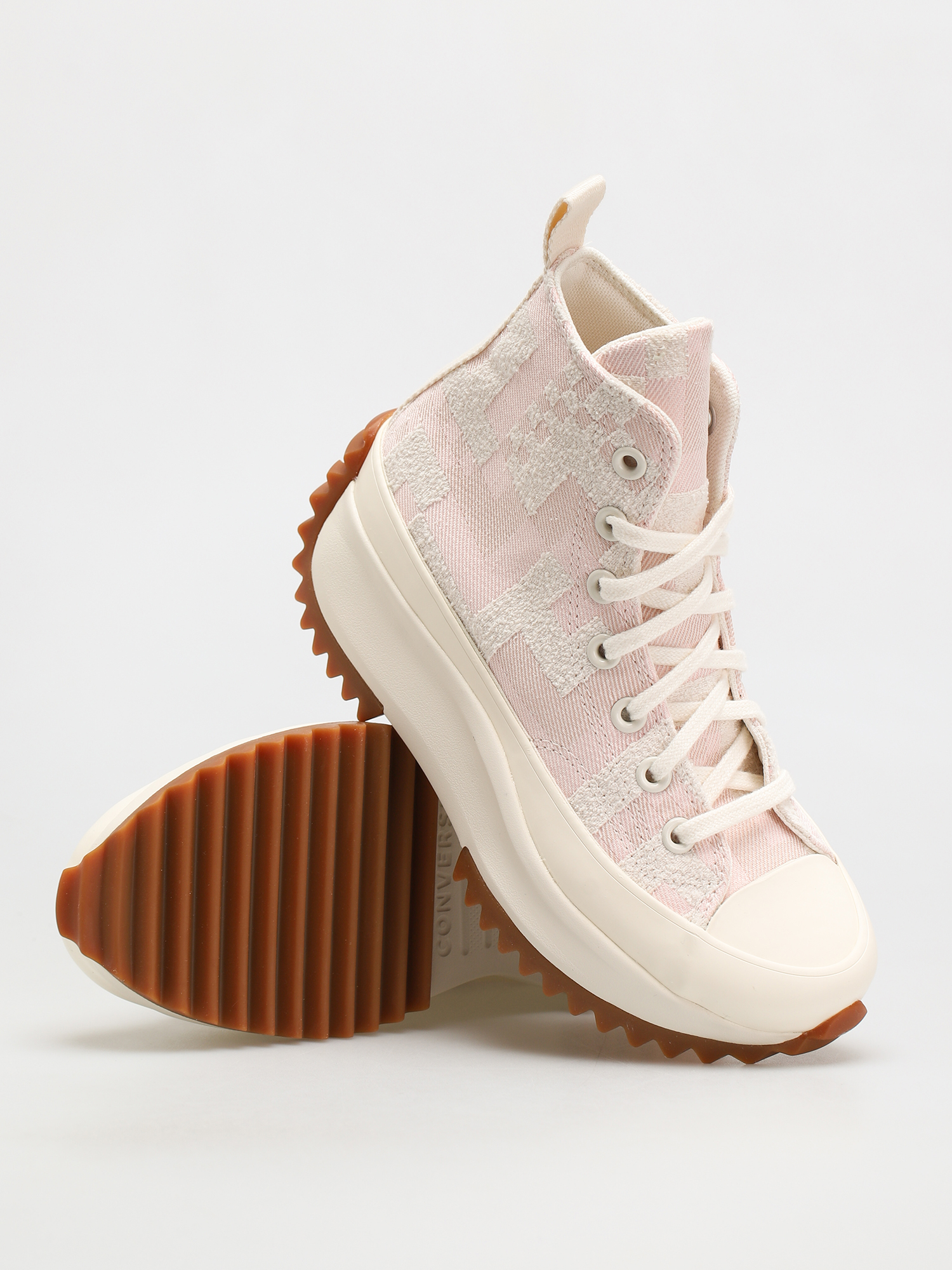 Converse Run Star Hike Hi Shoes (egret/pink clay/storm pink)