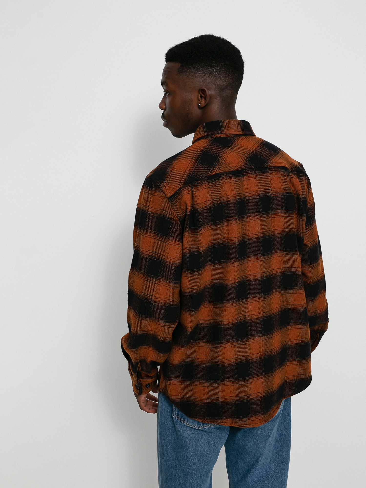 Brixton Bowery Flannel Ls Shirt (burnt orange)