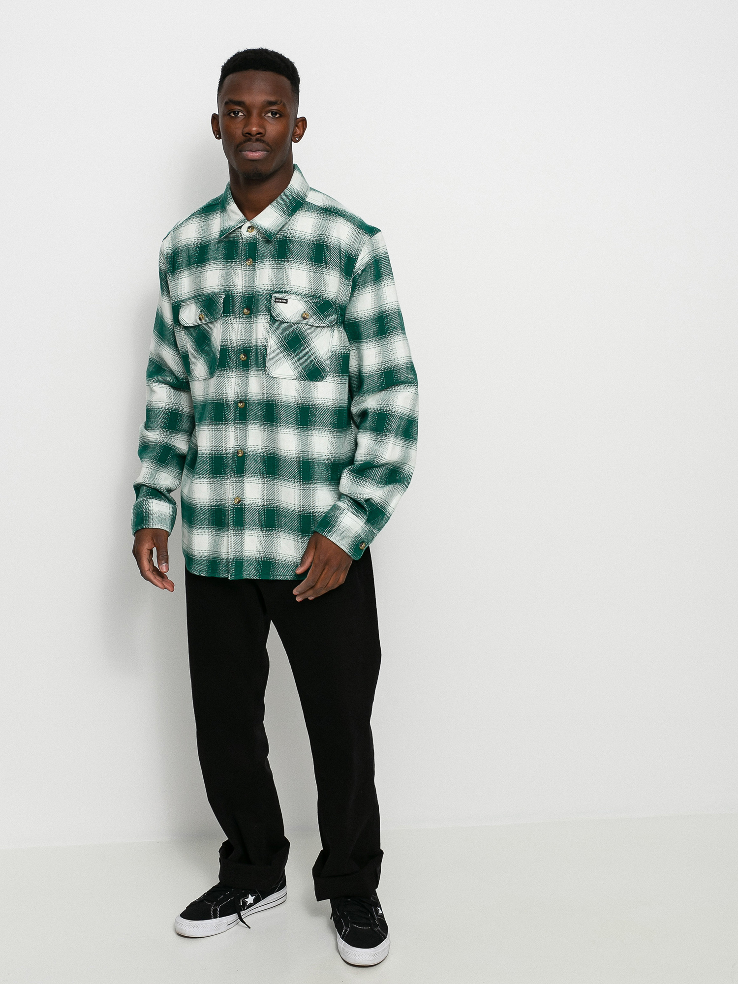 Brixton Bowery Flannel Ls Shirt (clover green)