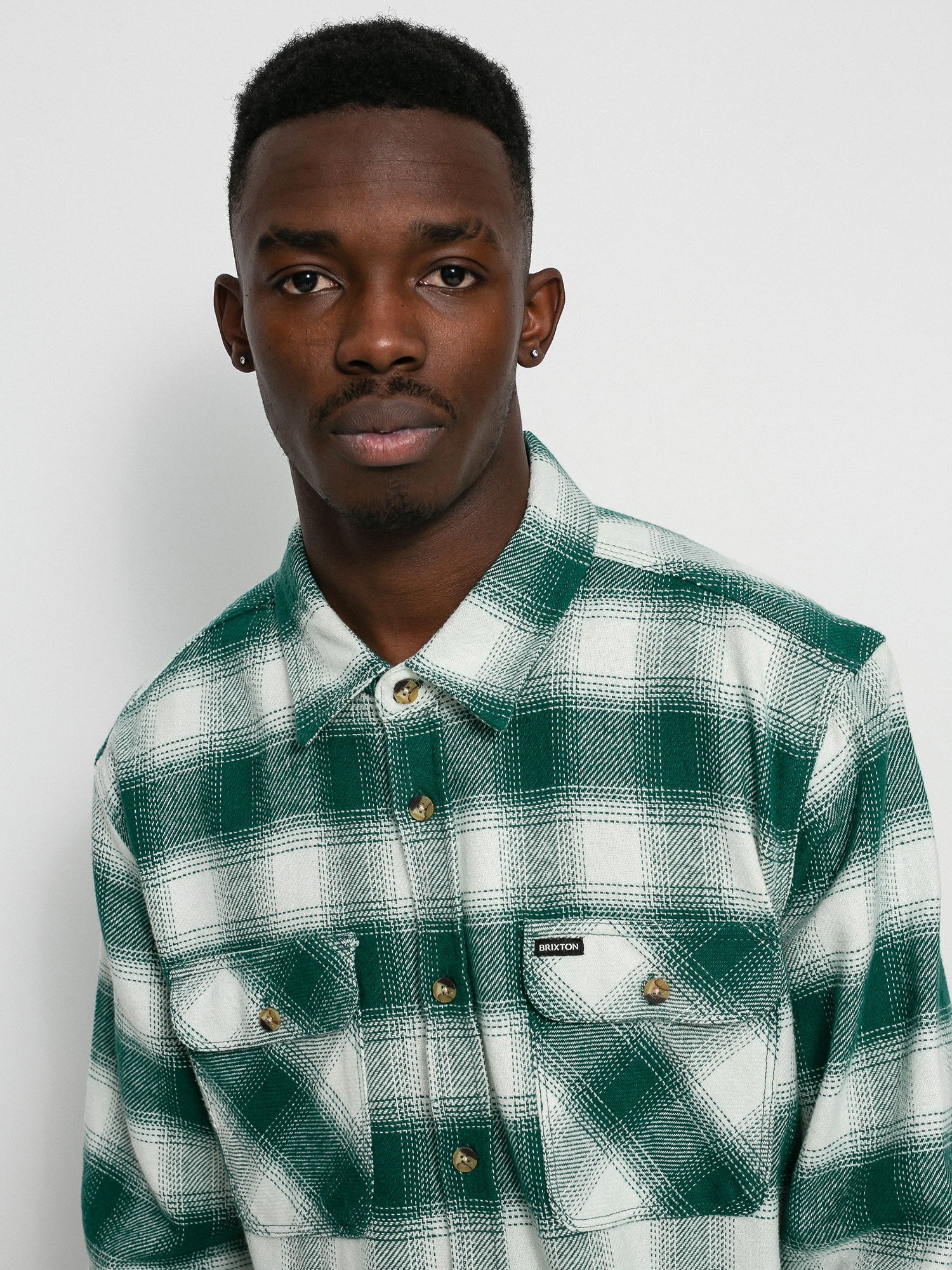 Brixton Bowery Flannel Ls Shirt (clover green)