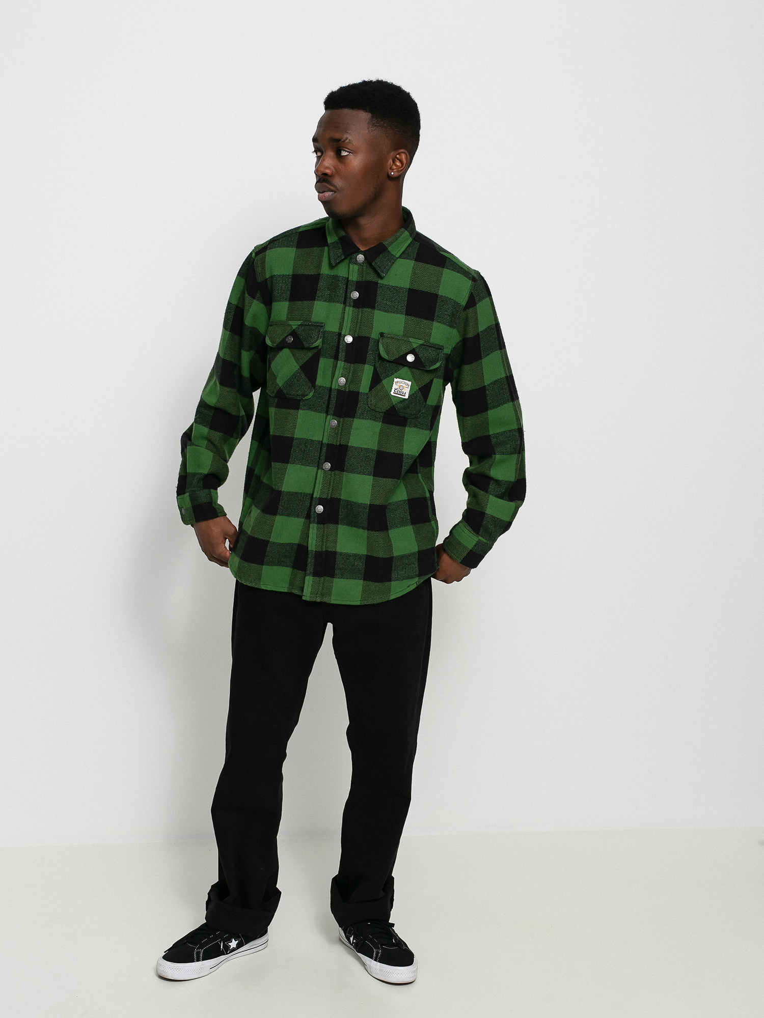 Brixton Coors Pow Bowery Flannel Ls Hemd (pine green)