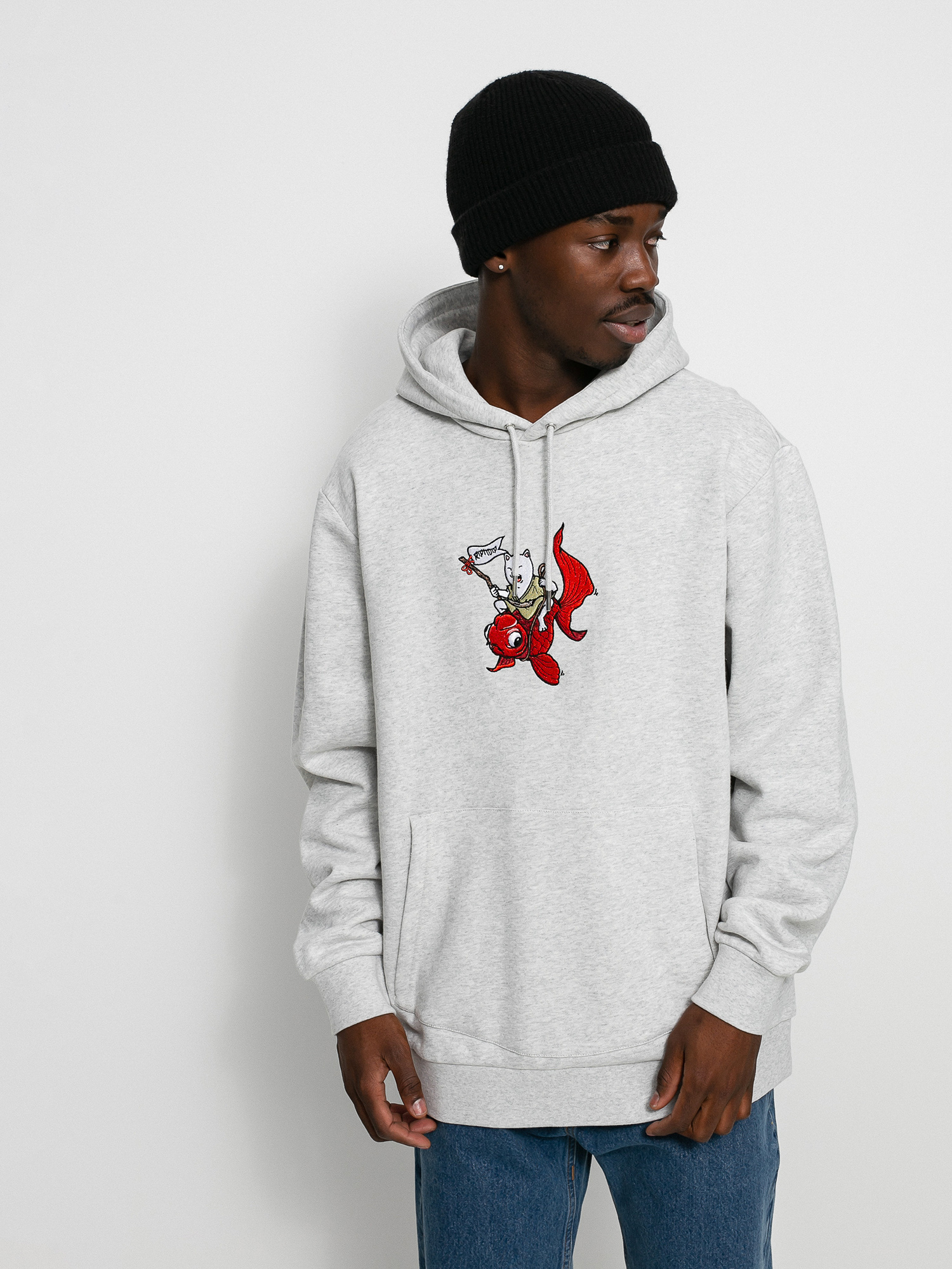 RipNDip Master Nermal San HD Hoodie (ash heather)