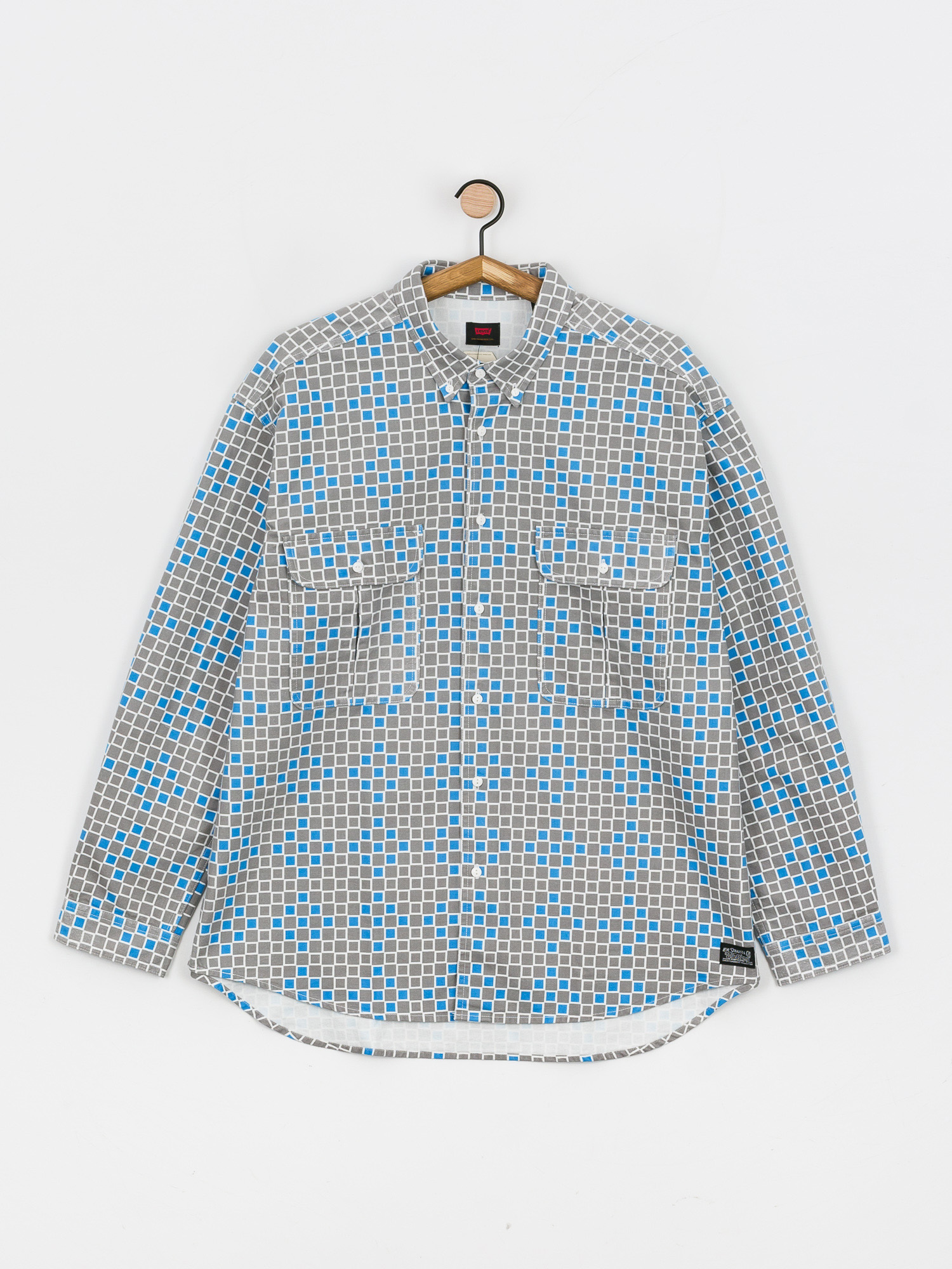 Levi's® Skate Woven Shirt (gray blue)