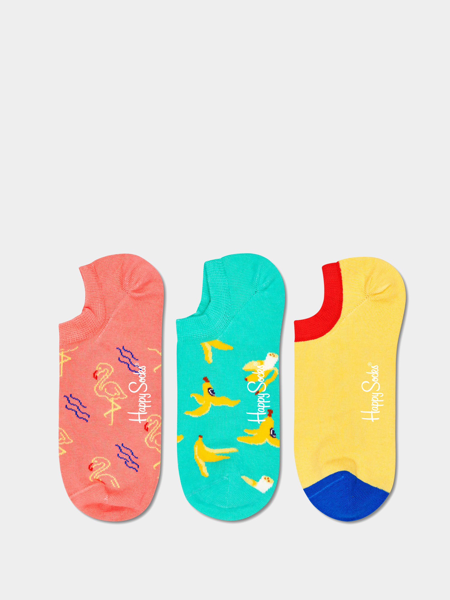 Happy Socks Flamingo No Show 3Pk Socks (multi)
