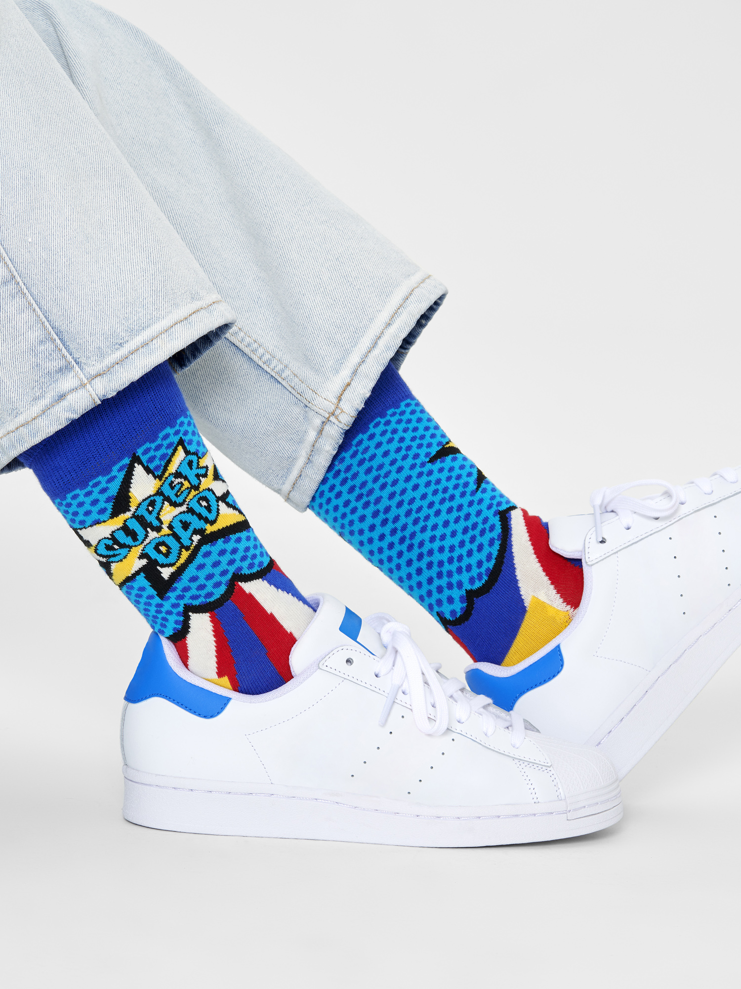 Happy Socks Super Dad Socks (blue/multi)
