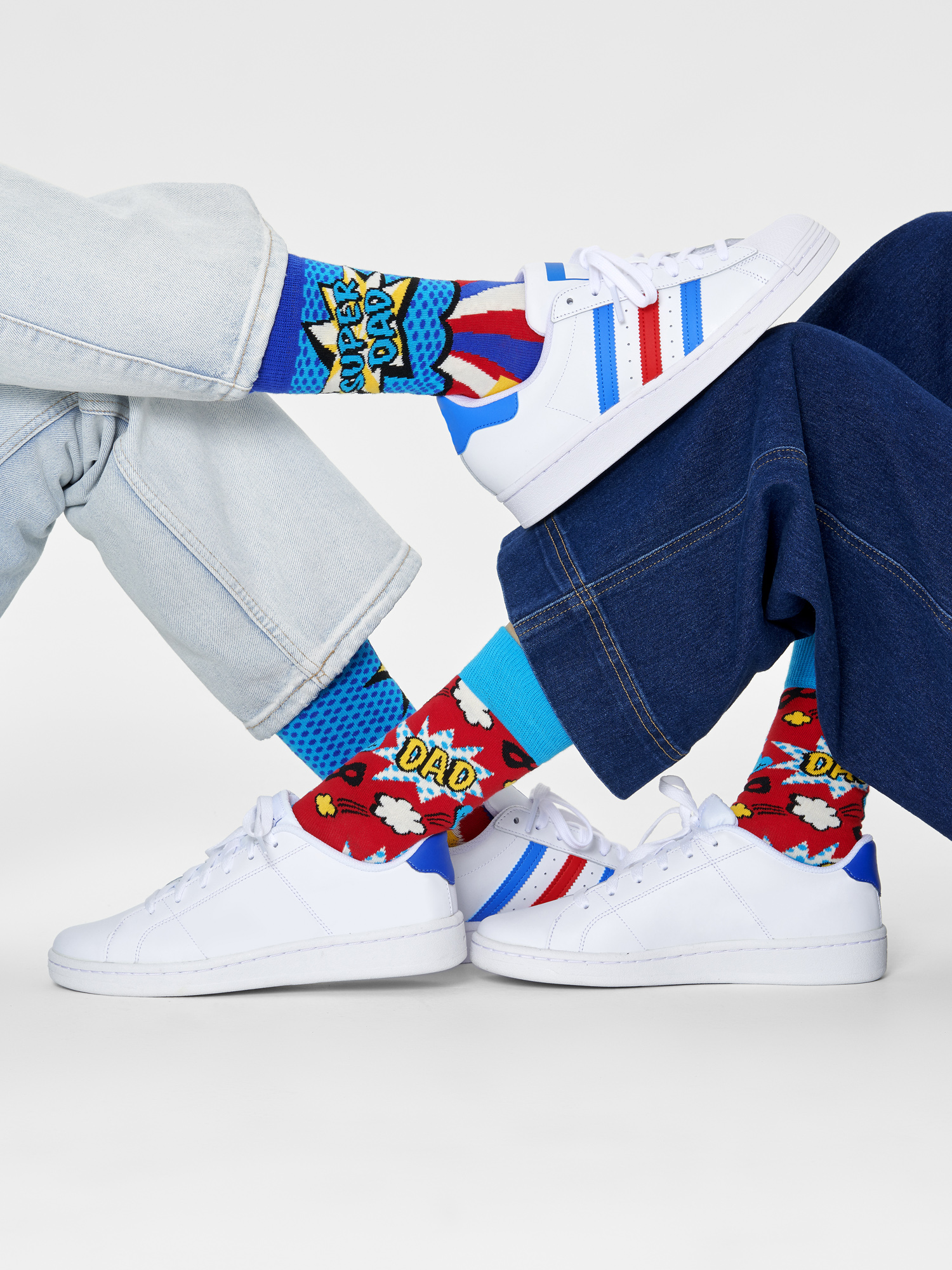 Happy Socks Super Dad Socks (blue/multi)