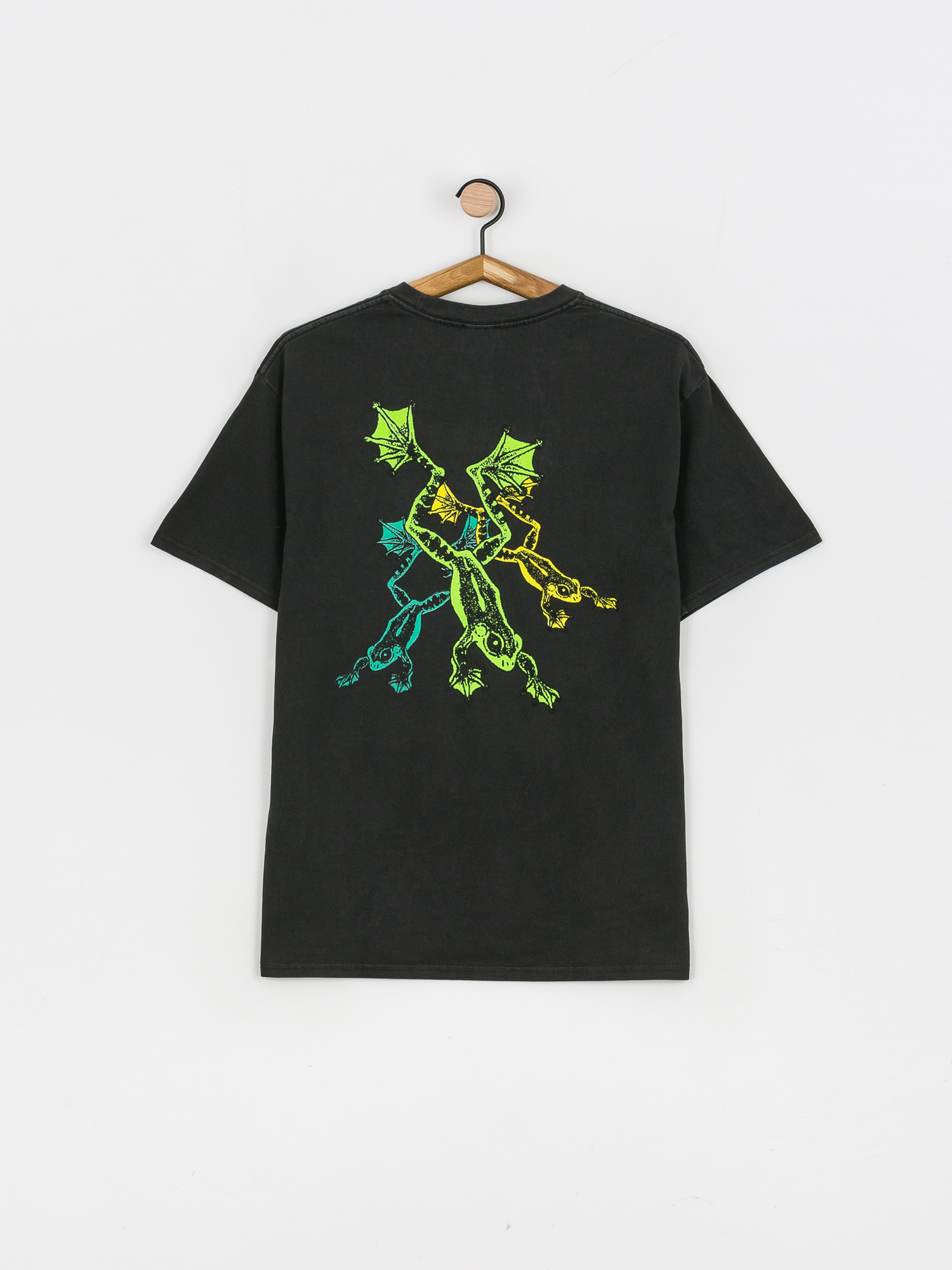HUF X Pleasures Cane Washed T-shirt (washed black)