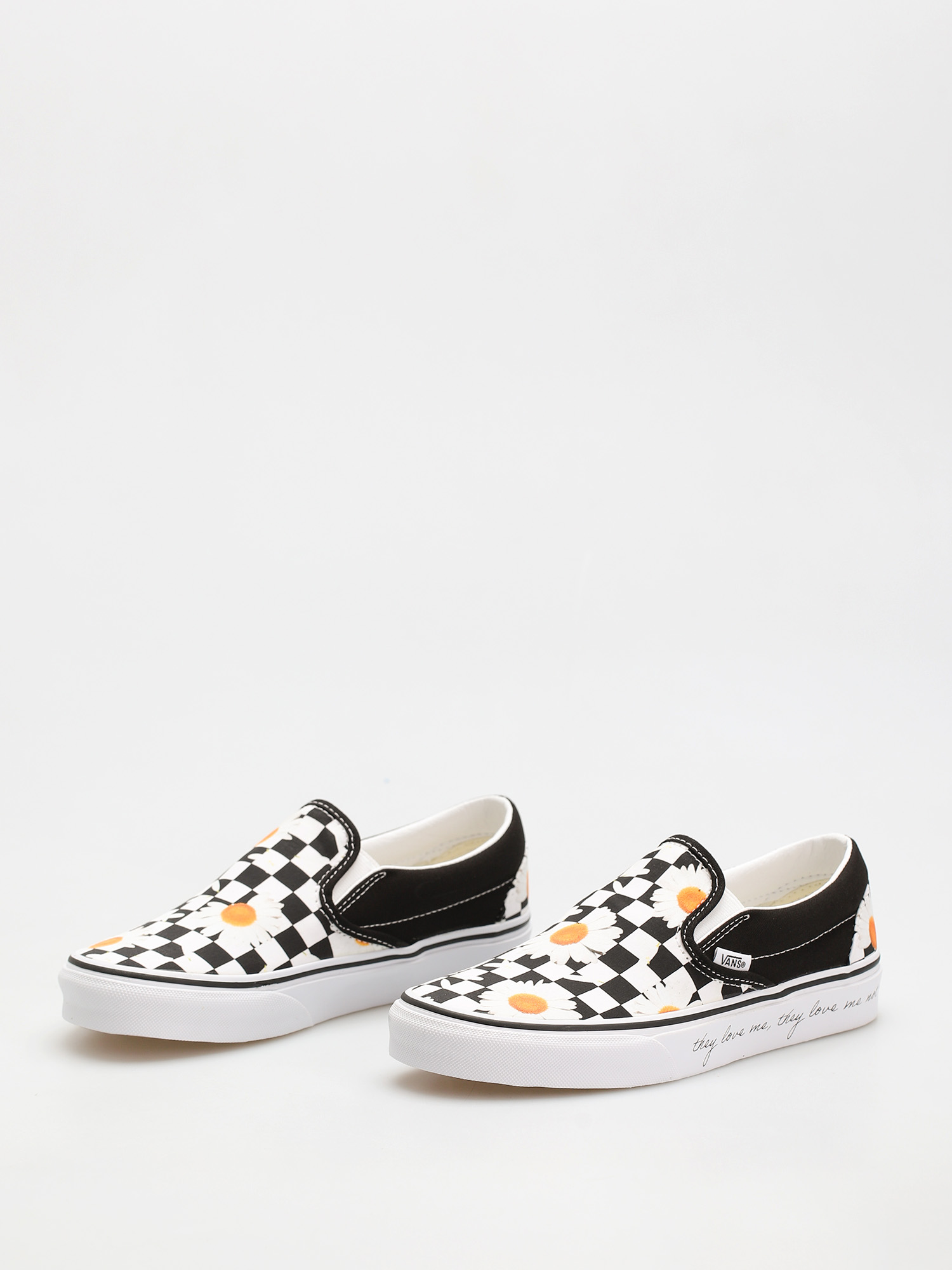 Vans Classic Slip On Shoes (love me/love me not/daisy/true white)