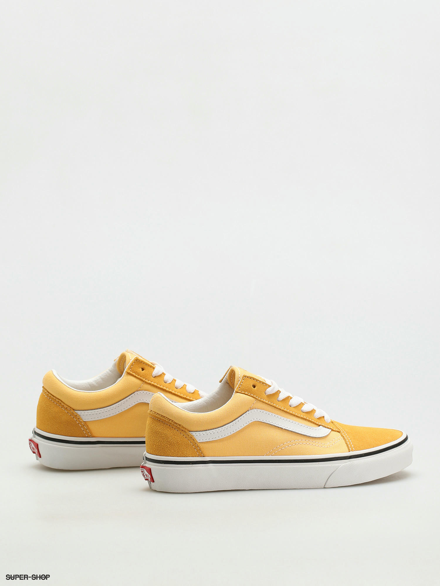 Yellow and white vans sales shoes