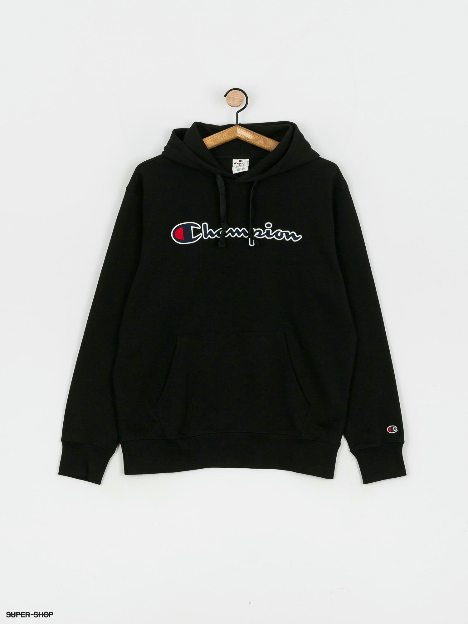 black champion hooded sweatshirt