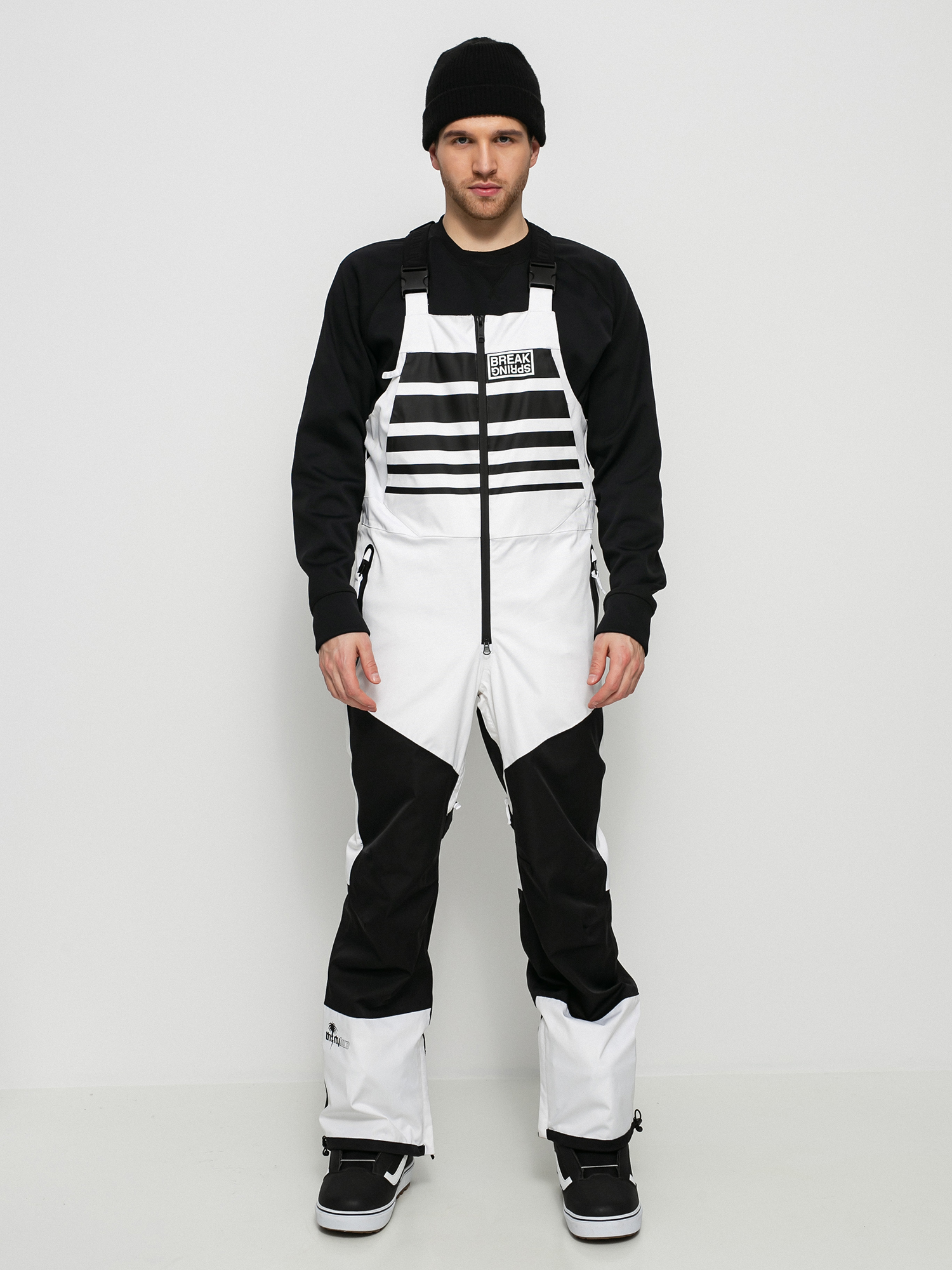 ThirtyTwo Spring Break Bib Snowboard pants white (white/black)