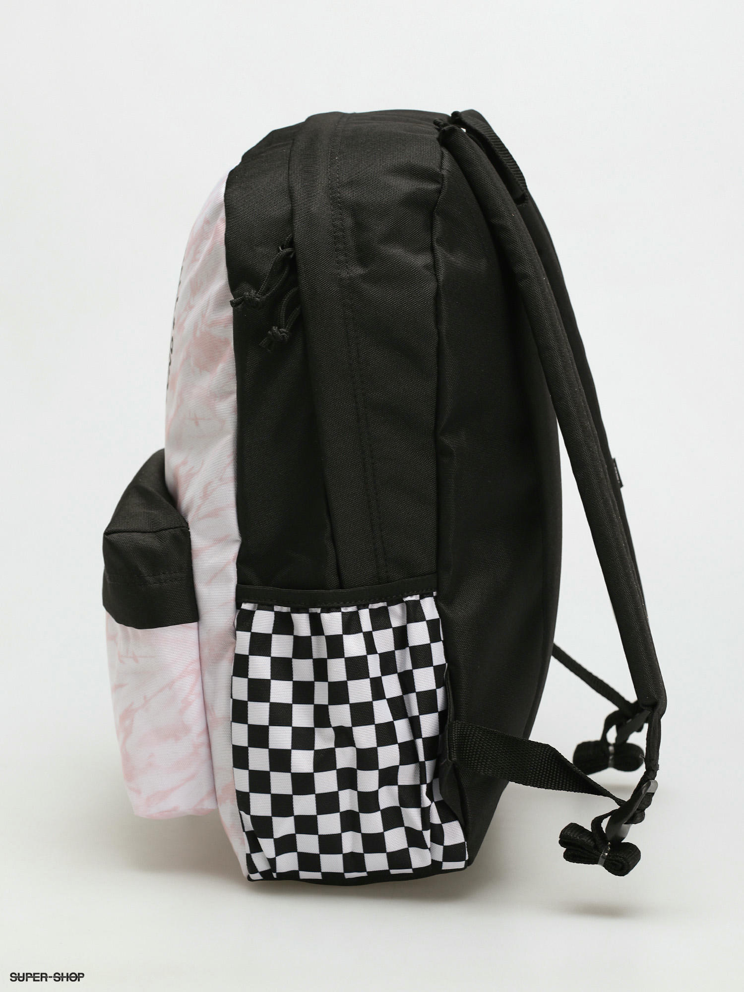 pink and white vans bag