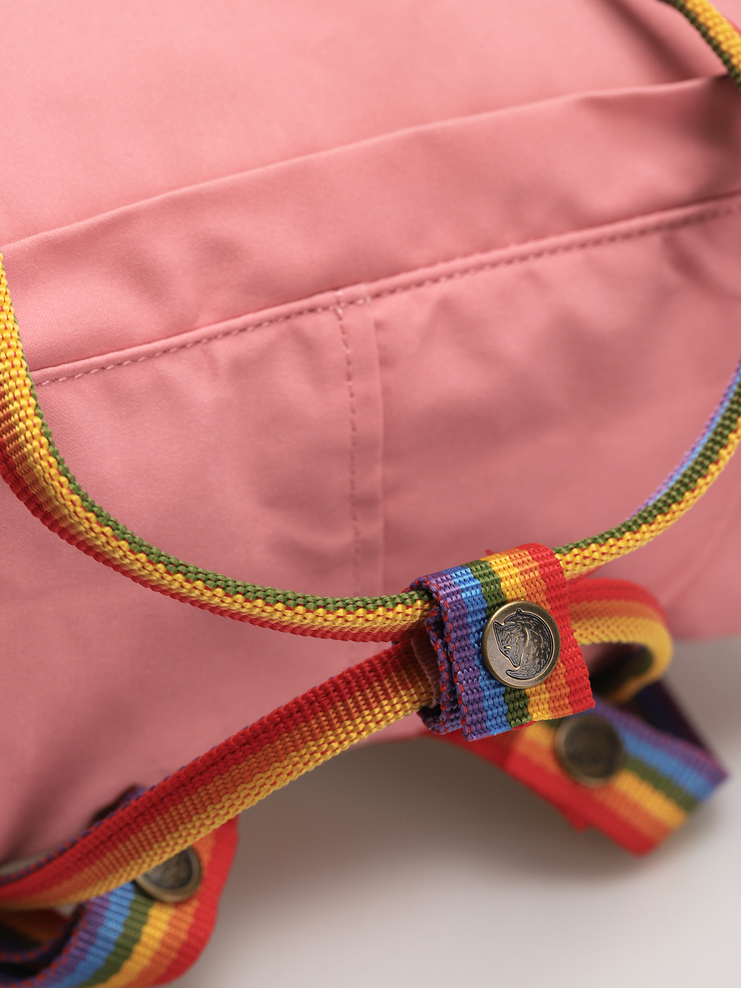 Fjallraven Kanken Rainbow Backpack (pink/rainbow pattern)