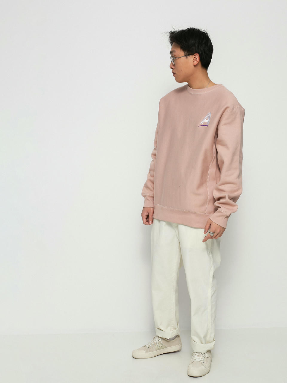 Alltimers Straight As Embroidered HD Hoodie (dusty pink)