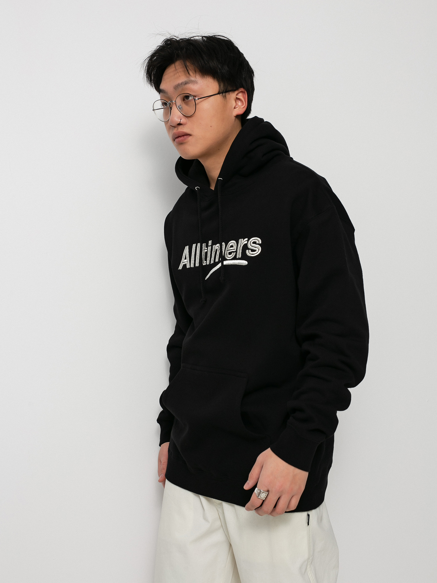 Black hoodie embroidered online