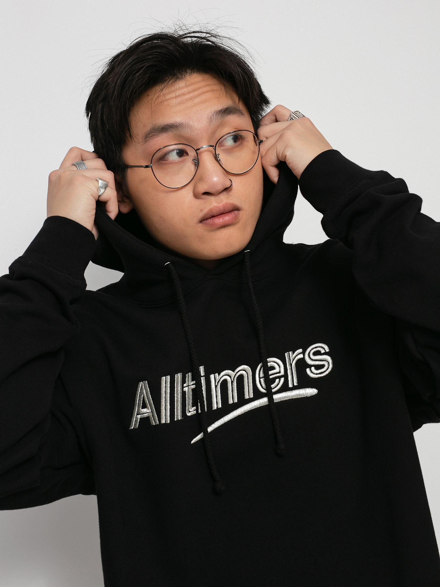 Alltimers Estate Embroidered HD Hoodie - black (black/silver)