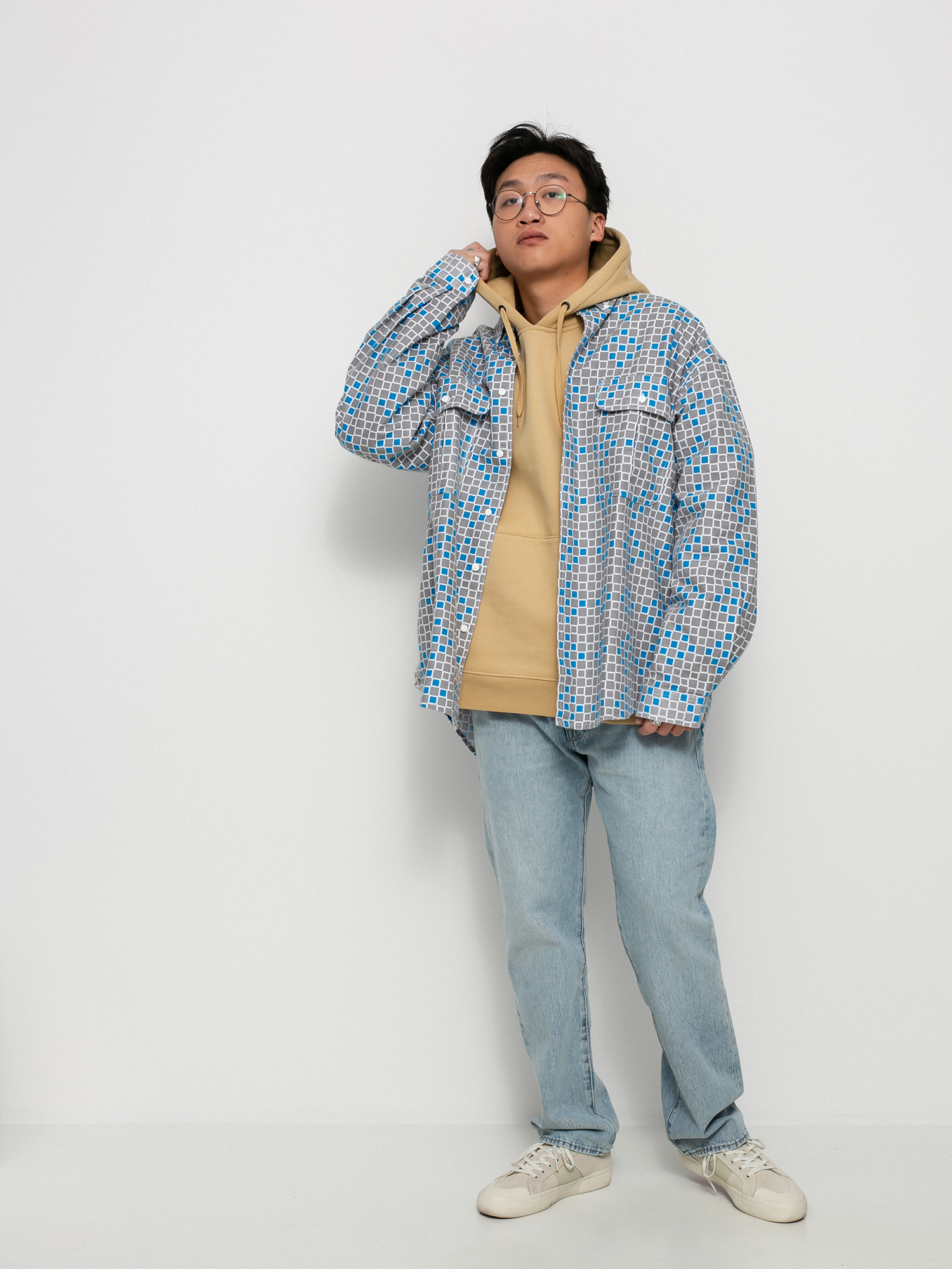 Levi's® Skate Woven Shirt (gray blue)