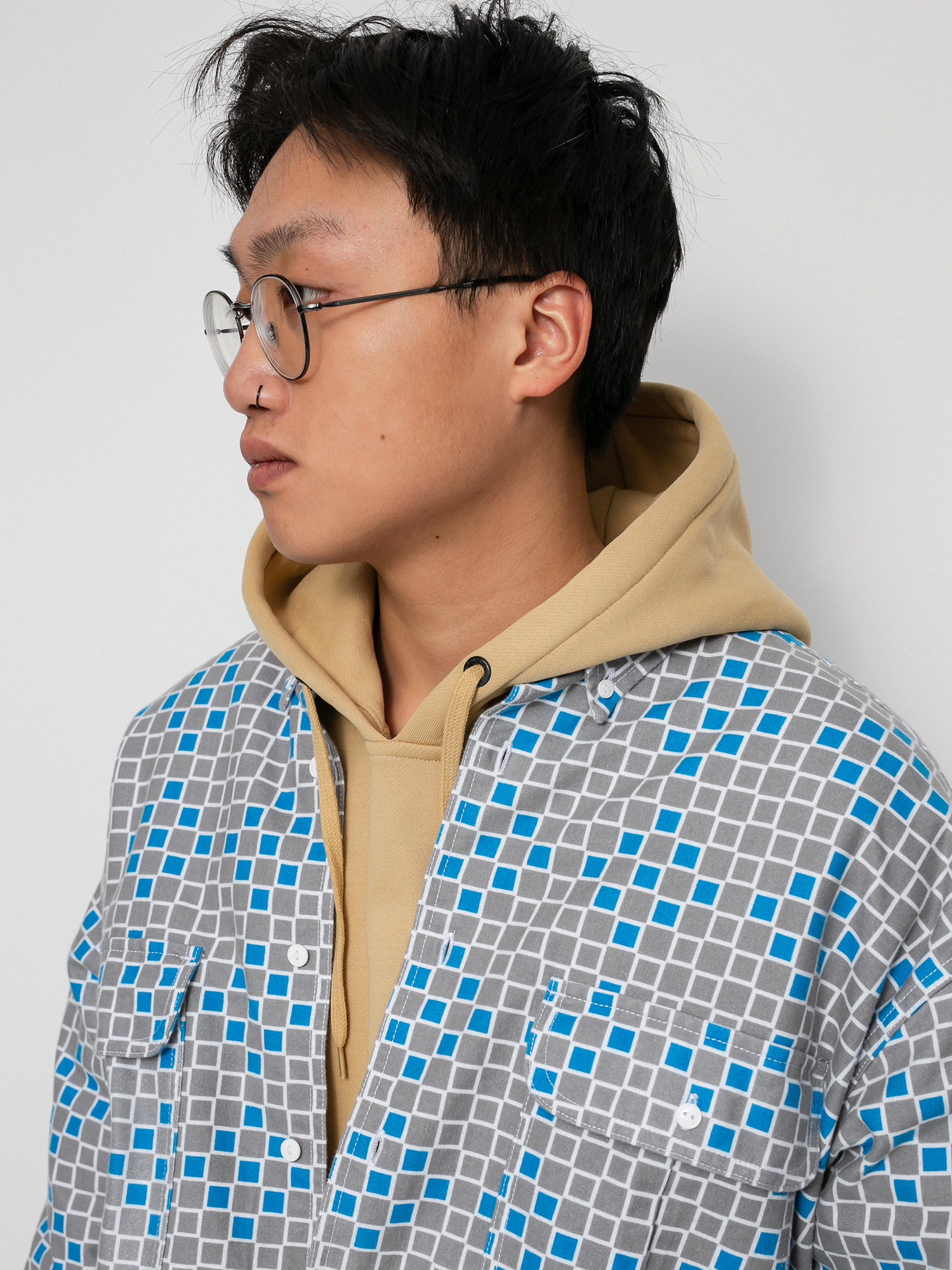 Levi's® Skate Woven Shirt (gray blue)