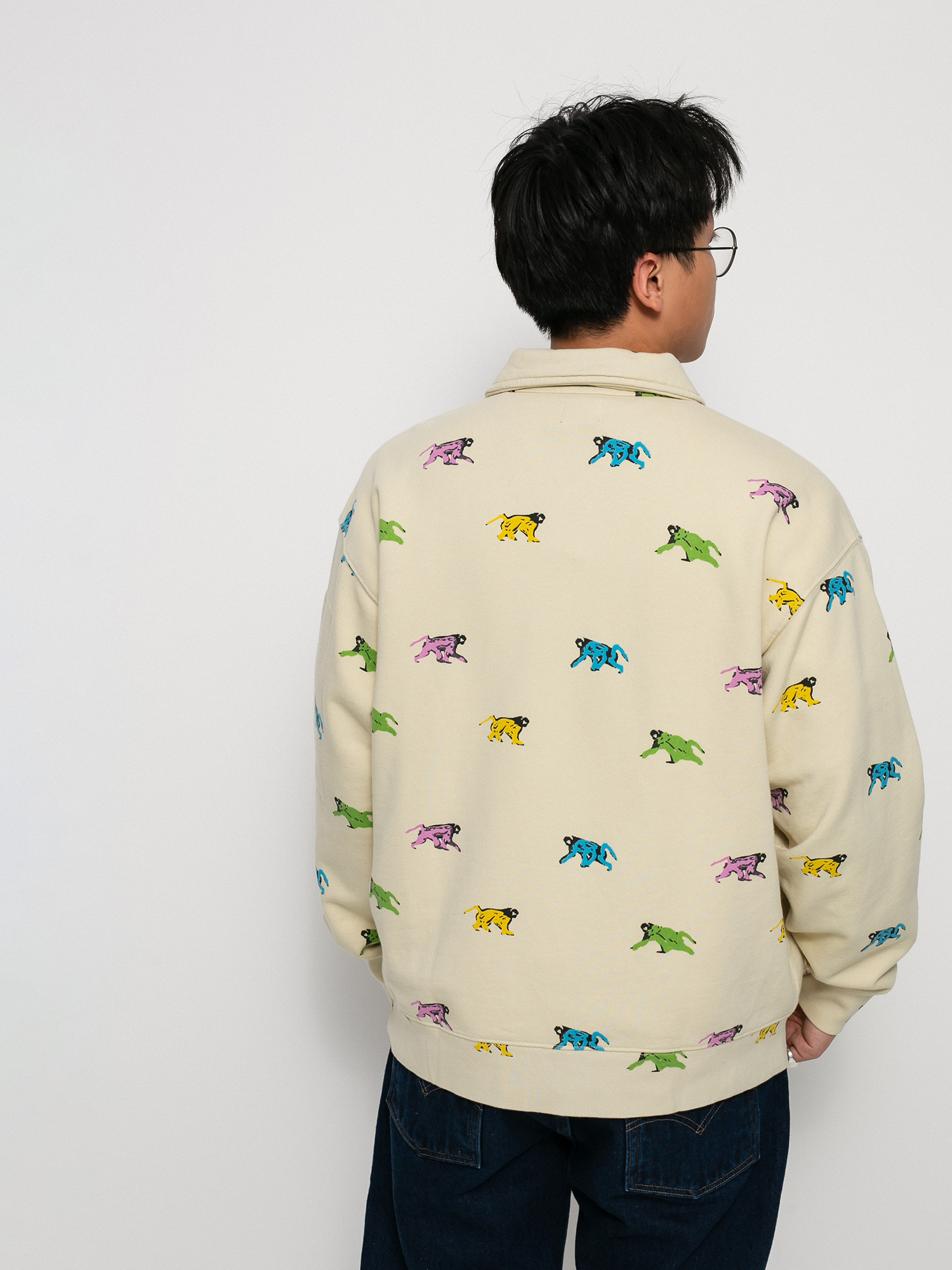 levis half zip sweatshirt