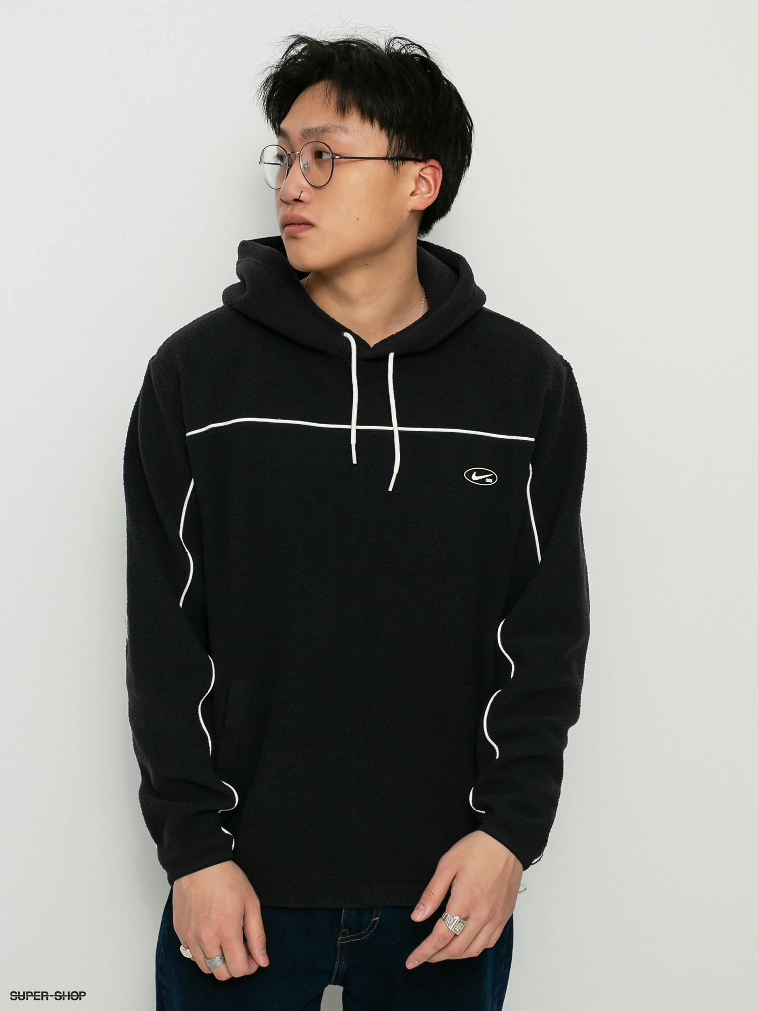 Nike sherpa hoodie black hot sale