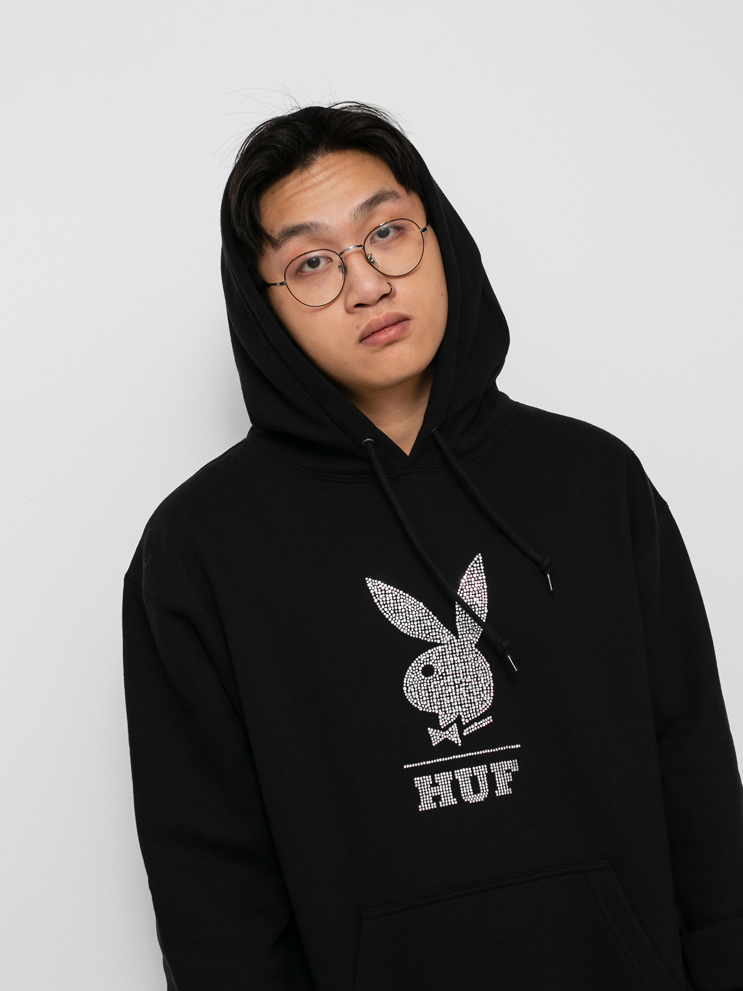 HUF X Playboy Rhinestone HD Hoody (black)